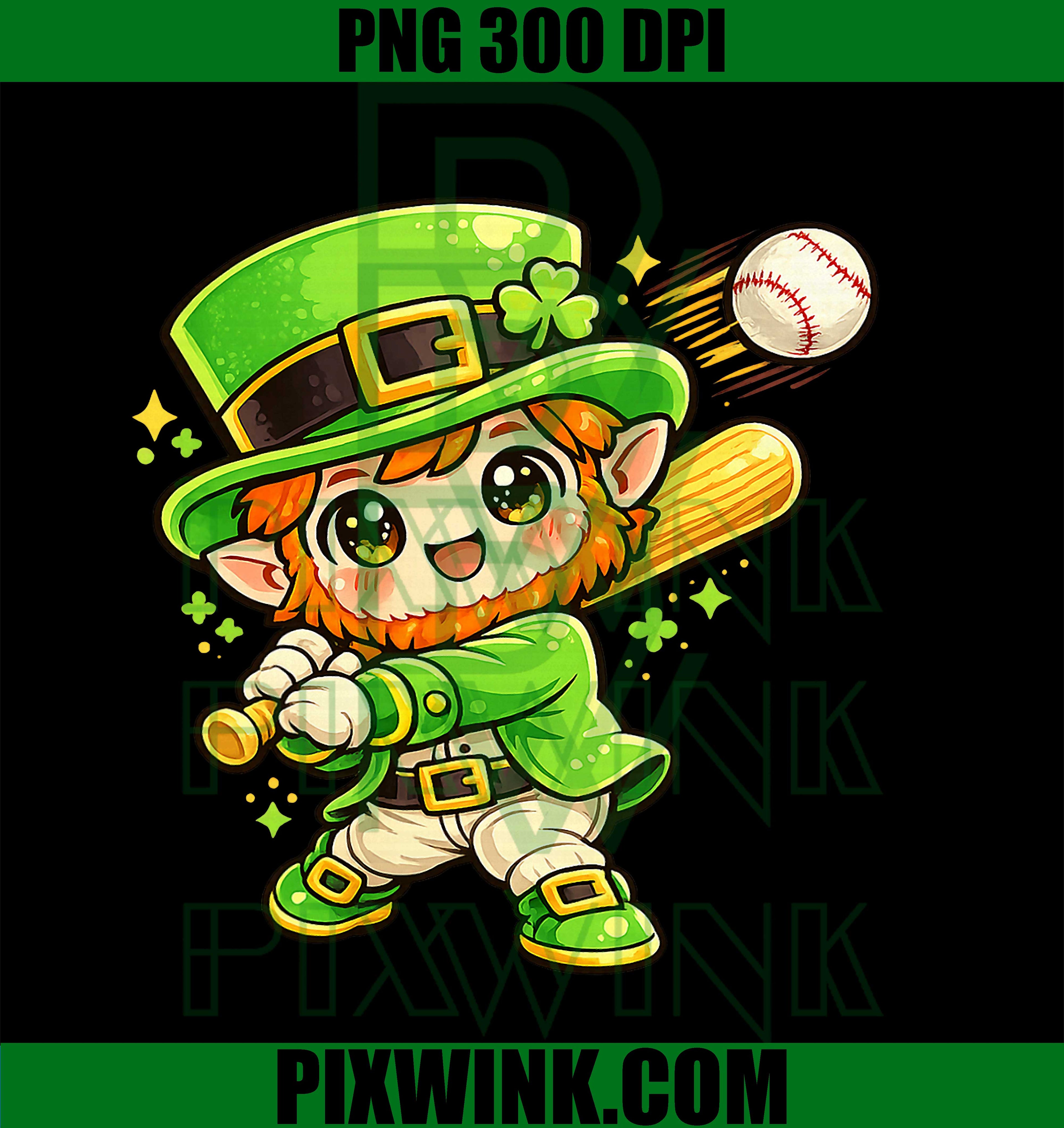 Funny Leprechaun Baseball PNG, St Patricks Day Irish Design PNG