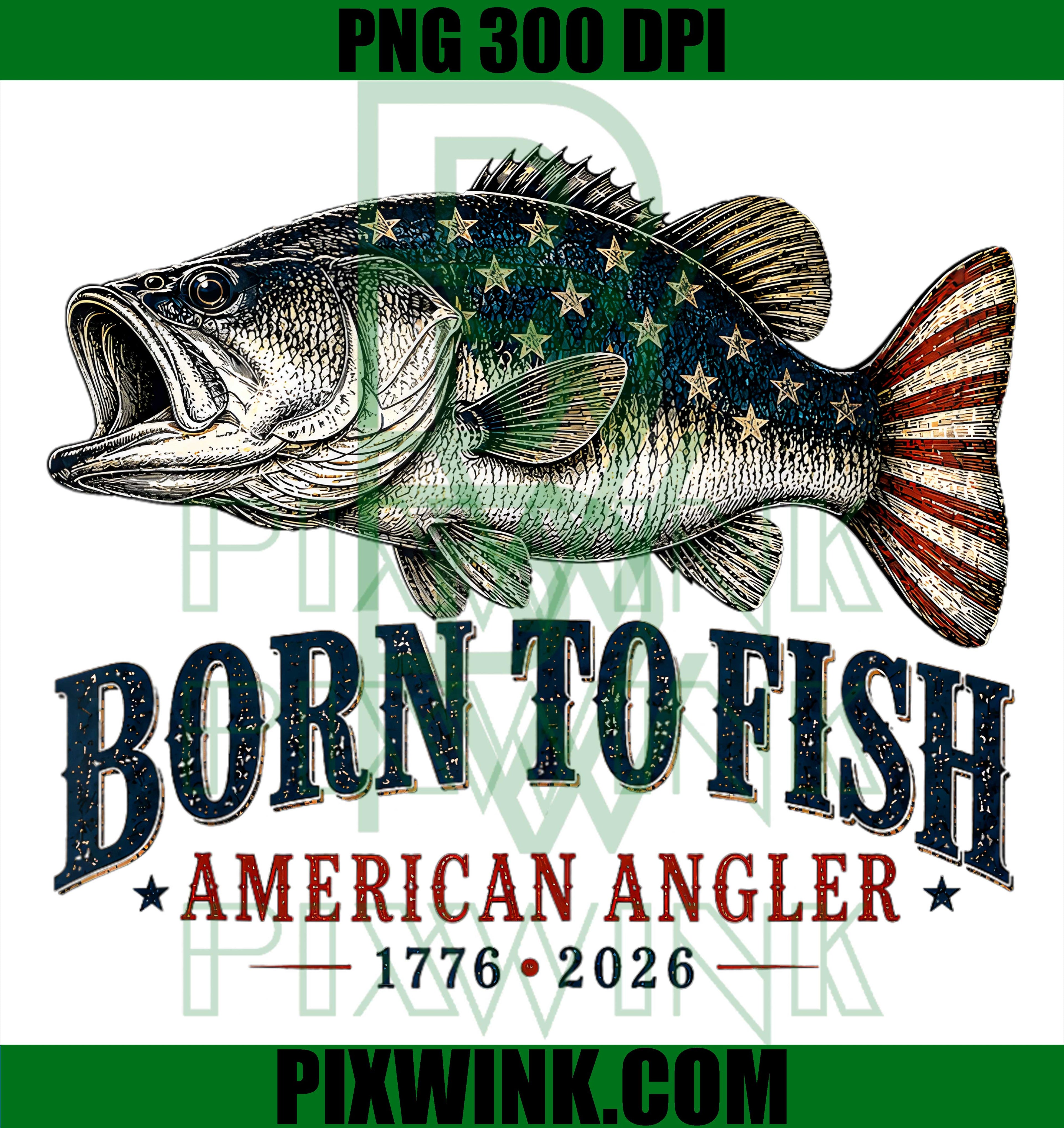 250 America Years 1776-2026 Fishing PNG,US Flag 250th Birthday PNG