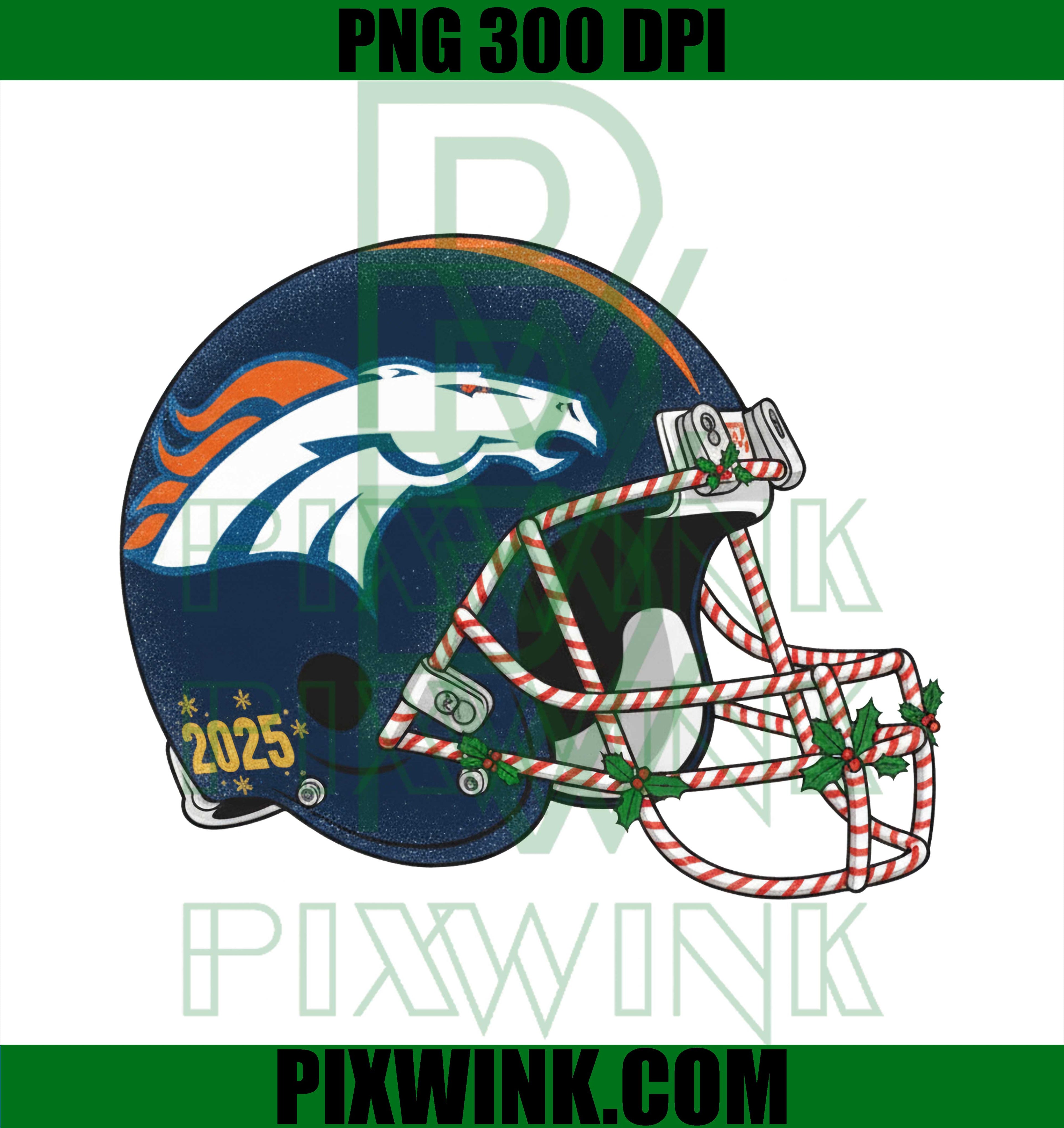 Denver Broncos Christmas 2025, Football Helmet PNG
