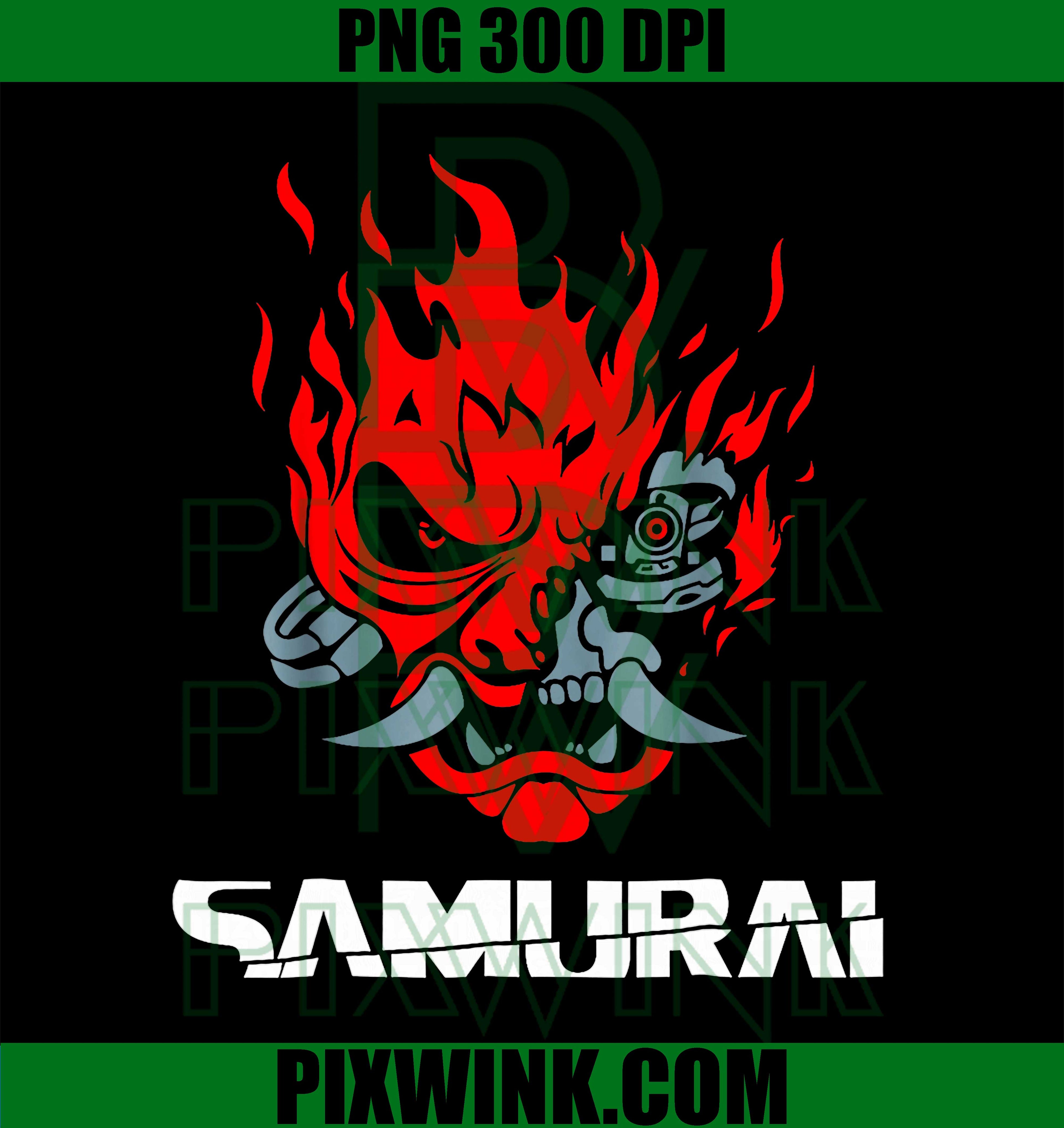 Samurai Japanese Demon Mask Edge Cyber Runners Punk PNG