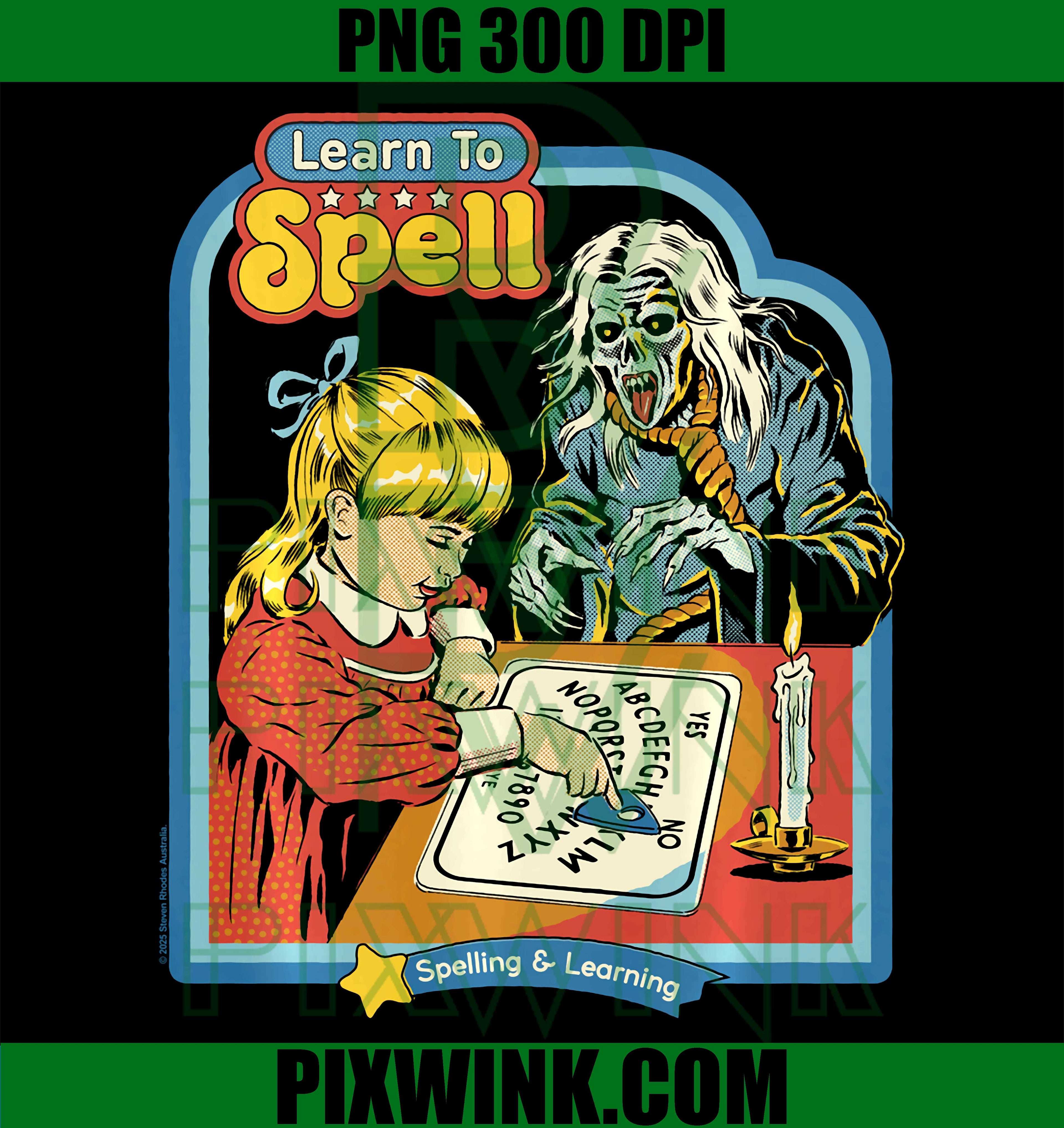 Learn to Spell Ghost PNG, Sarcastic Retro Funny Adult Humor PNG