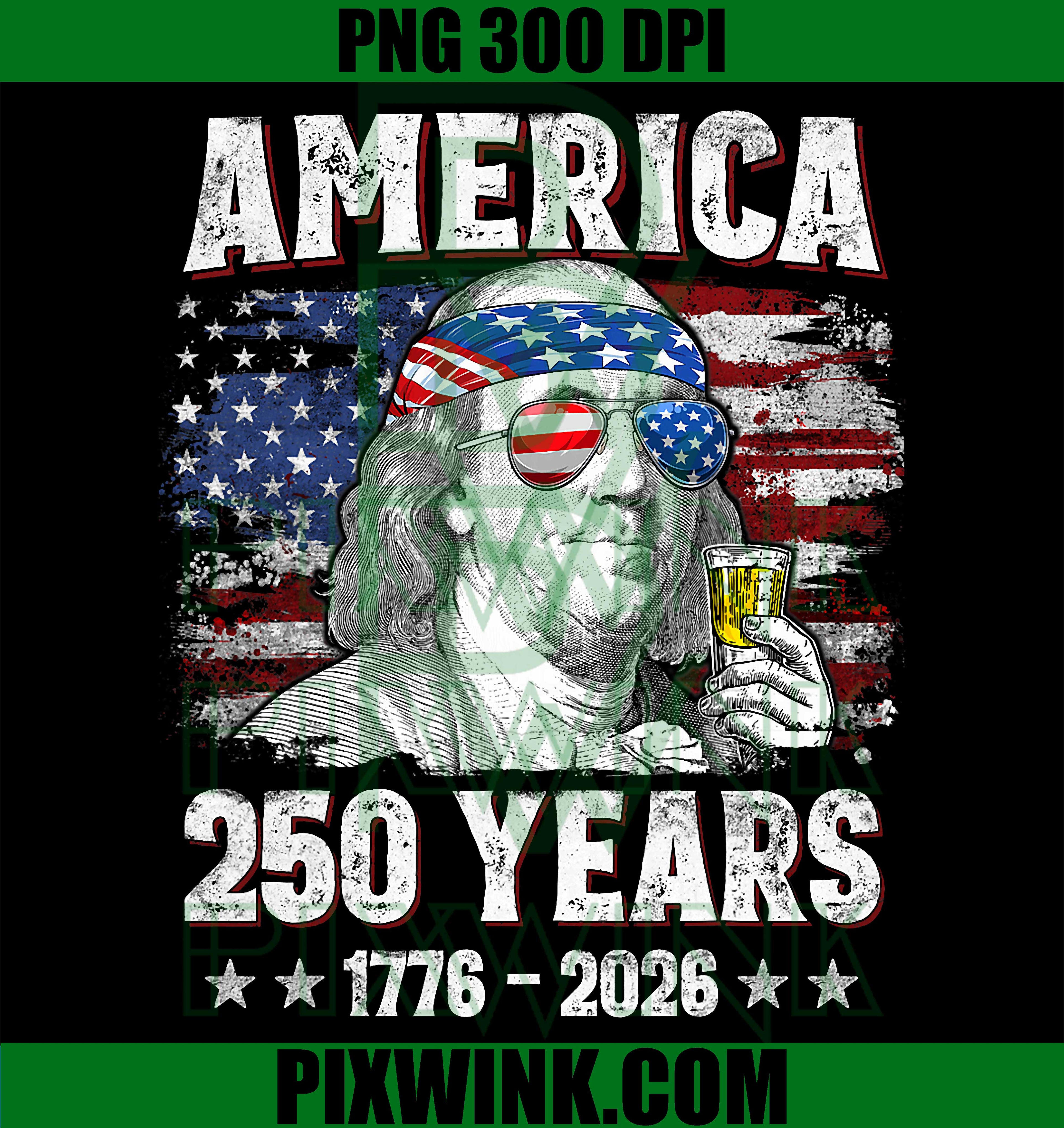 250 Years America PNG, USA Patriotic Anniversary PNG
