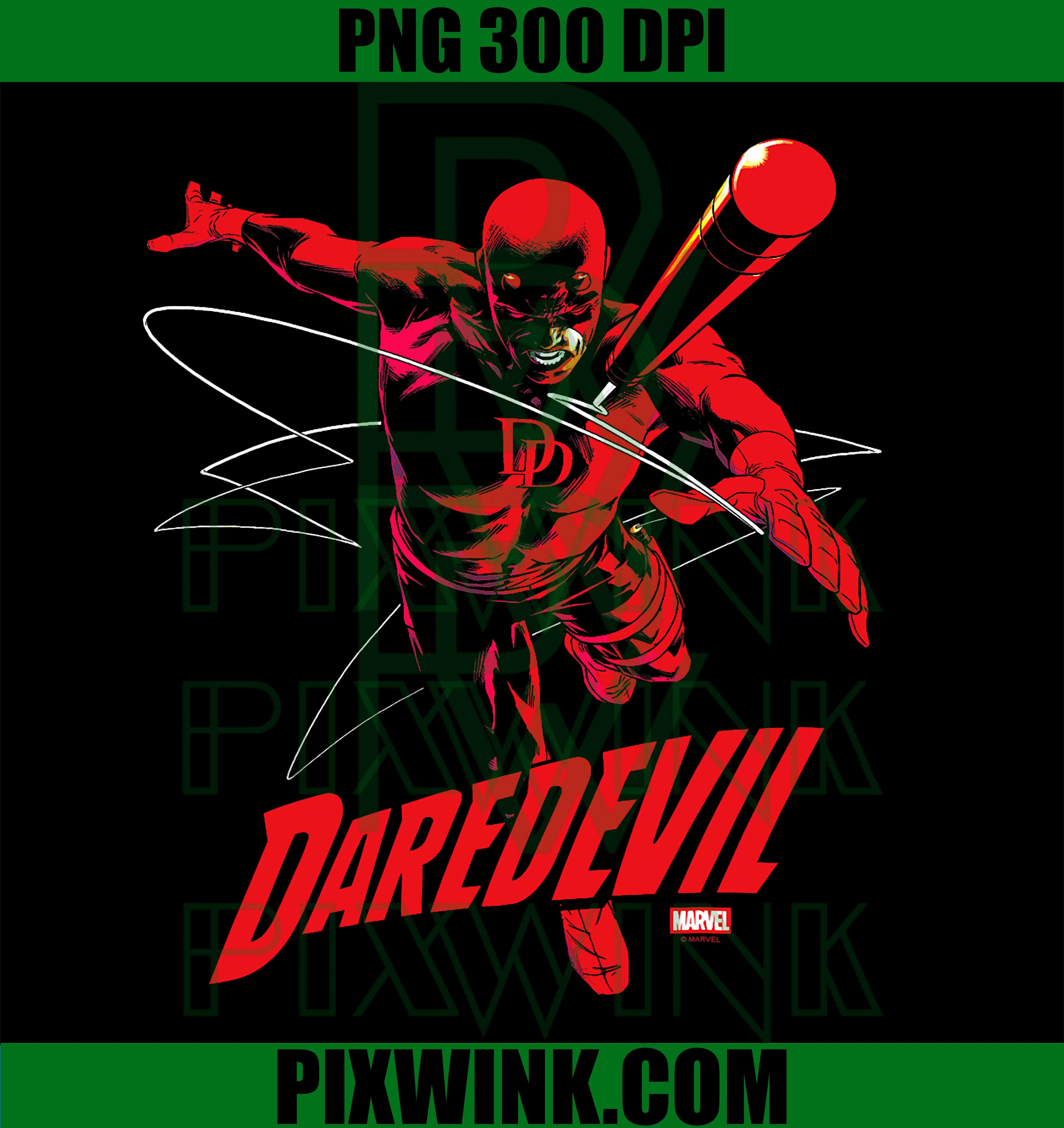 Daredevil Oversized Pose PNG, Superhero Avengers Design