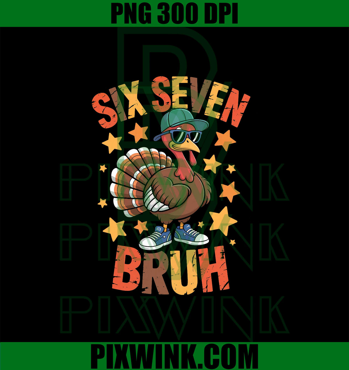 Funny Thanksgiving Turkey 67 Bruh Fall Farm PNG