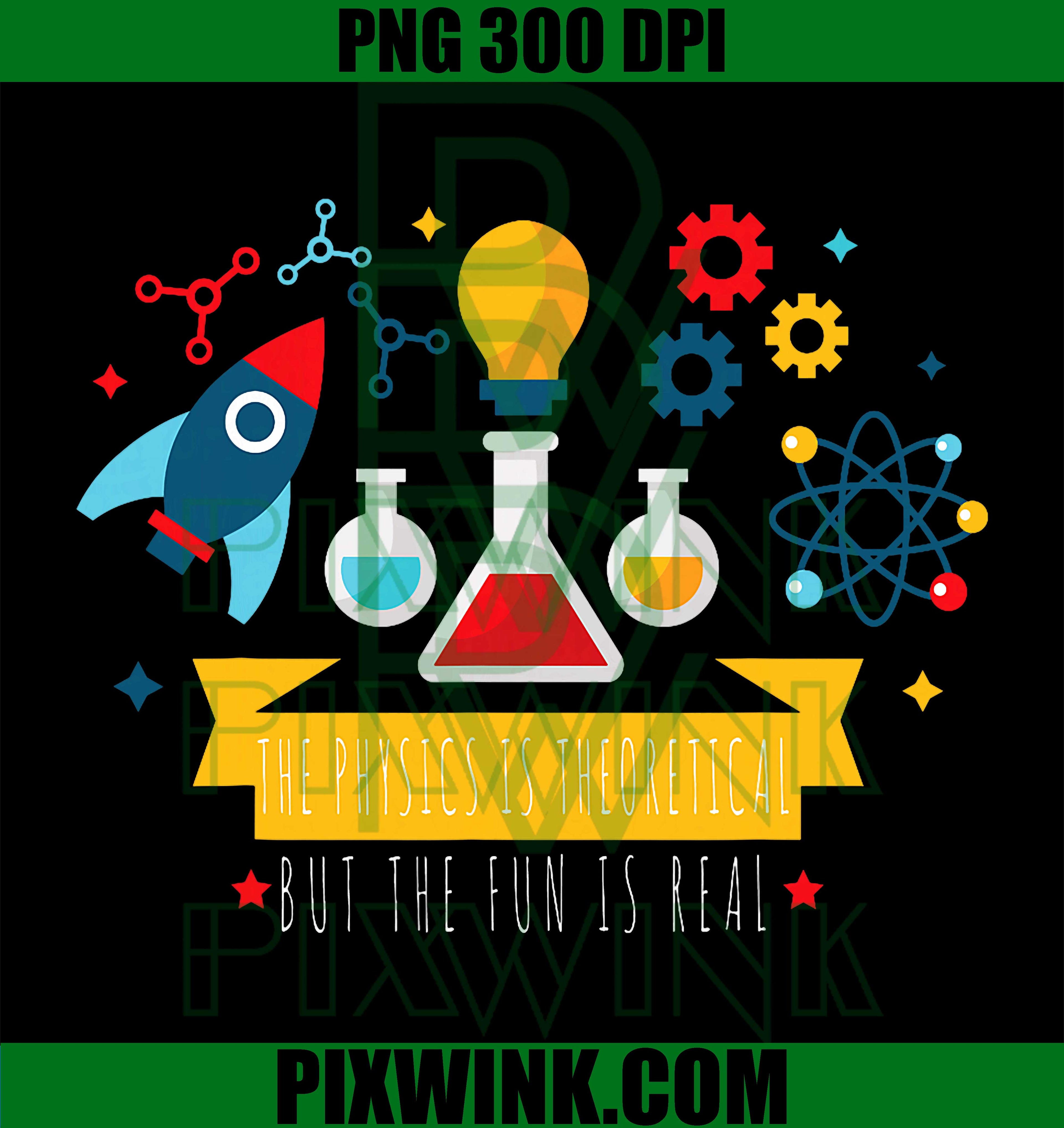 Science Quantum Physics PNG, Theoretical Fun Real Retro Design
