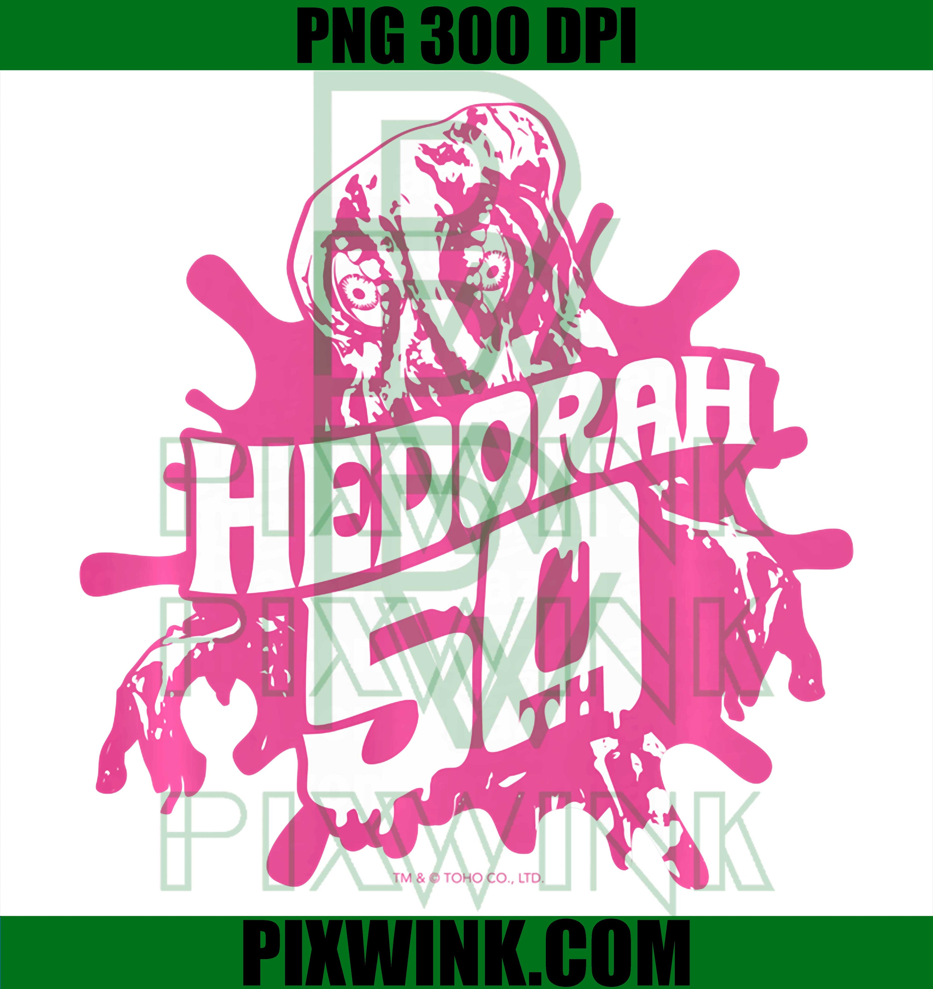 Godzilla Hedorah 50th PNG, Pink Line Art Kaiju PNG