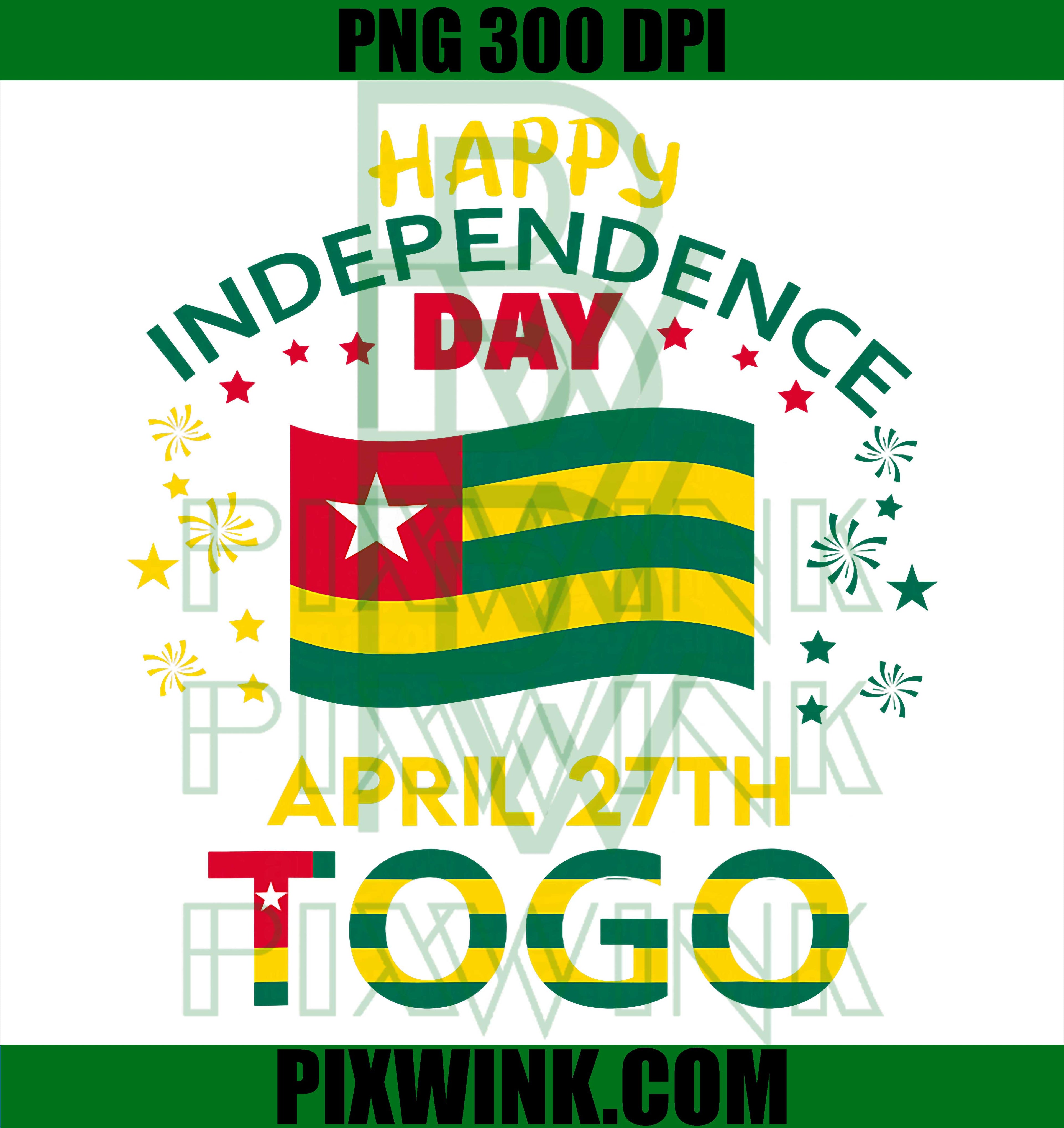 Togo Independence Day PNG, Togolese Flag Pride PNG