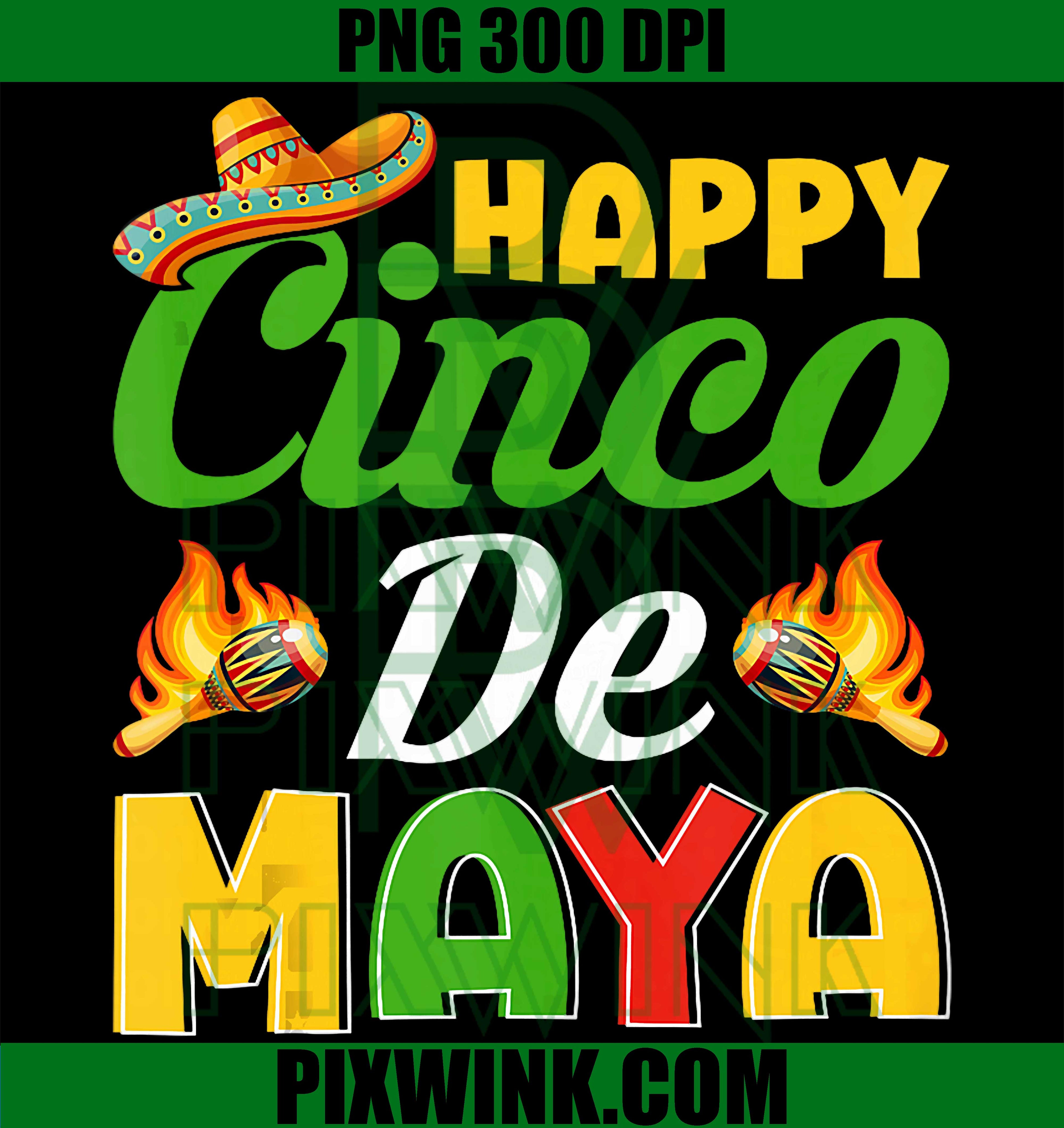 Happy Cinco De Mayo PNG, Mexican Hat PNG Fiesta Design