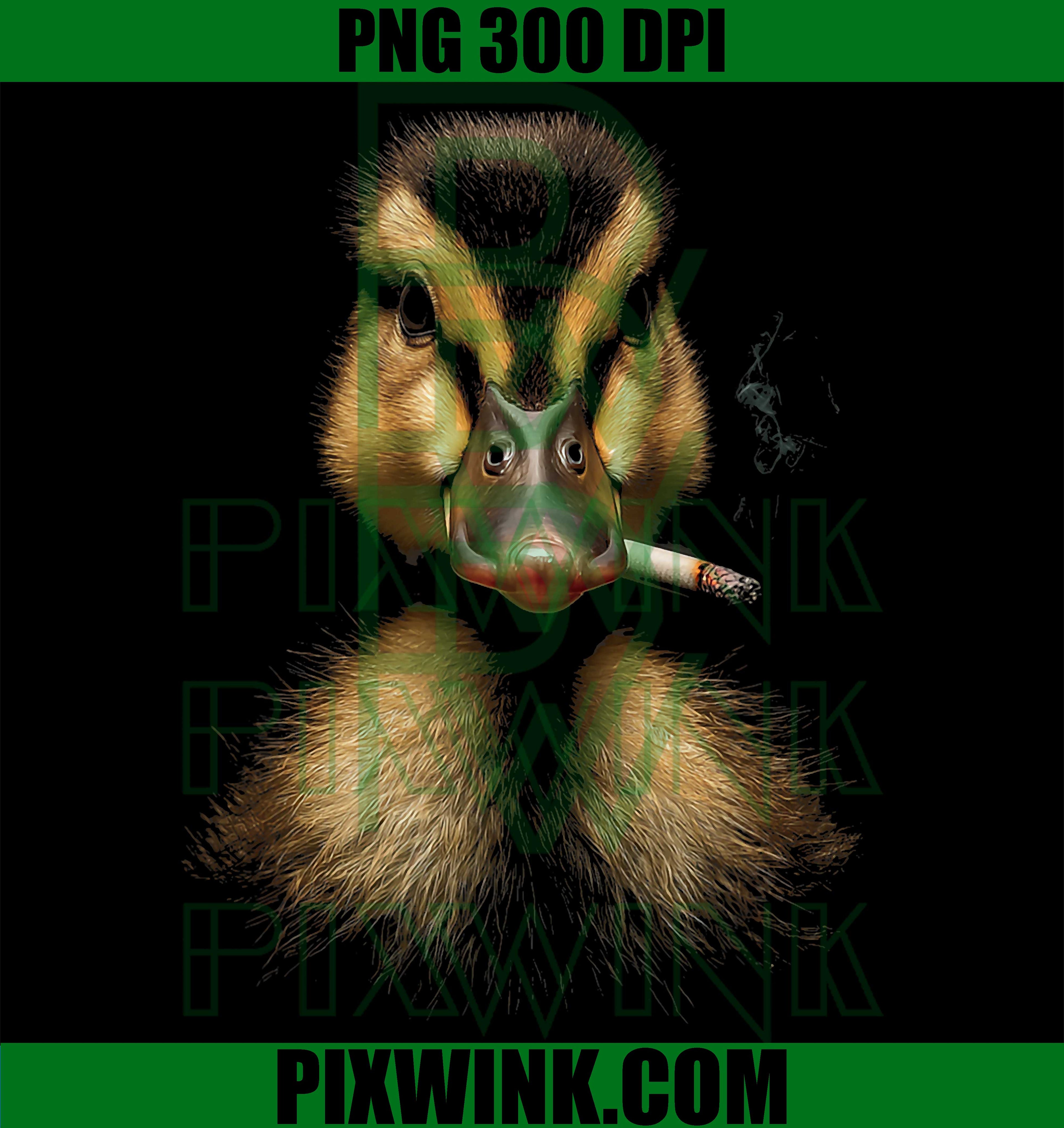 Easter Duckling Smoking PNG, Funny Easter Duck Meme PNG