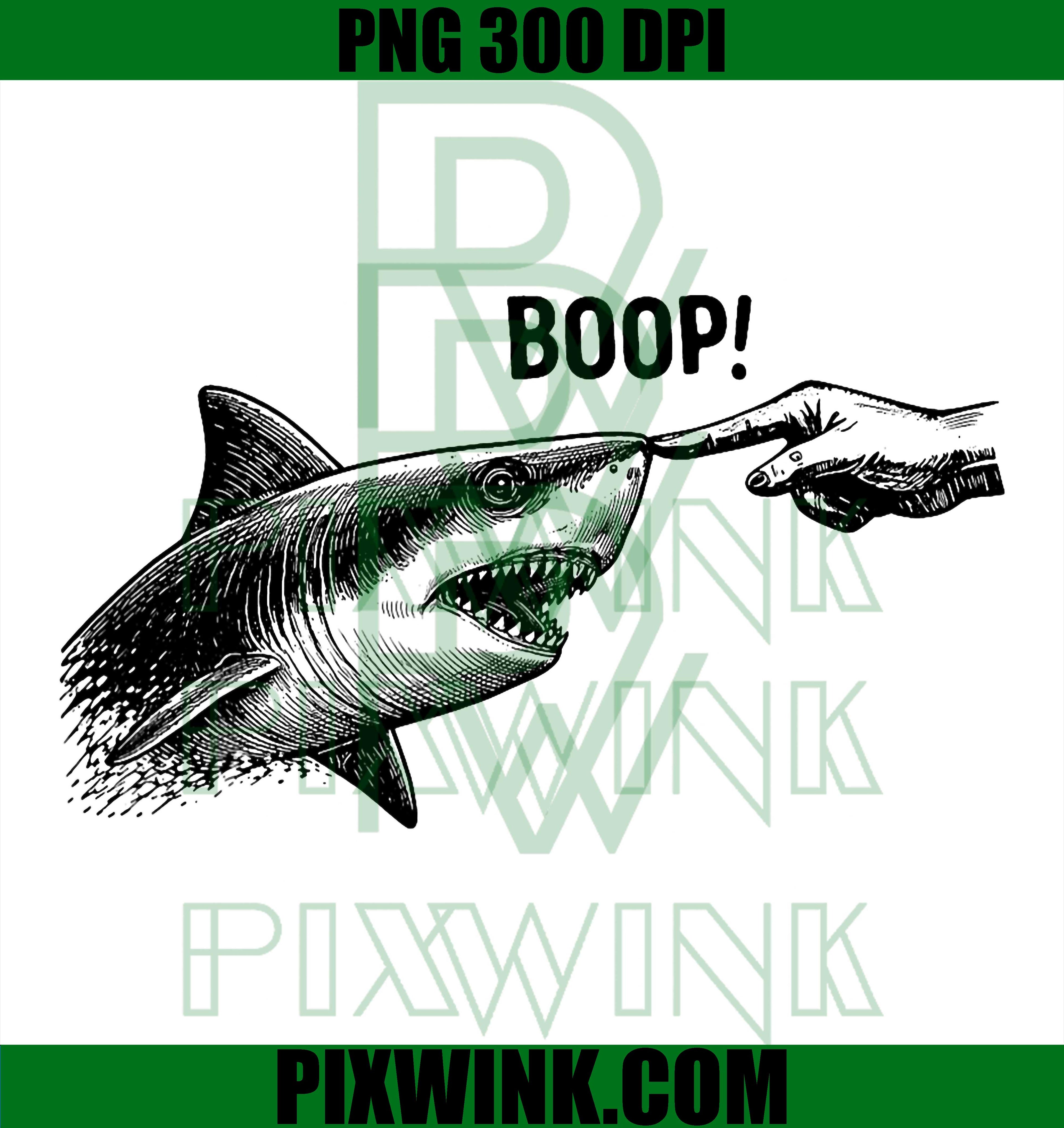 Boop Shark PNG, Shark Meme Humor PNG, Funny Animal Design PNG
