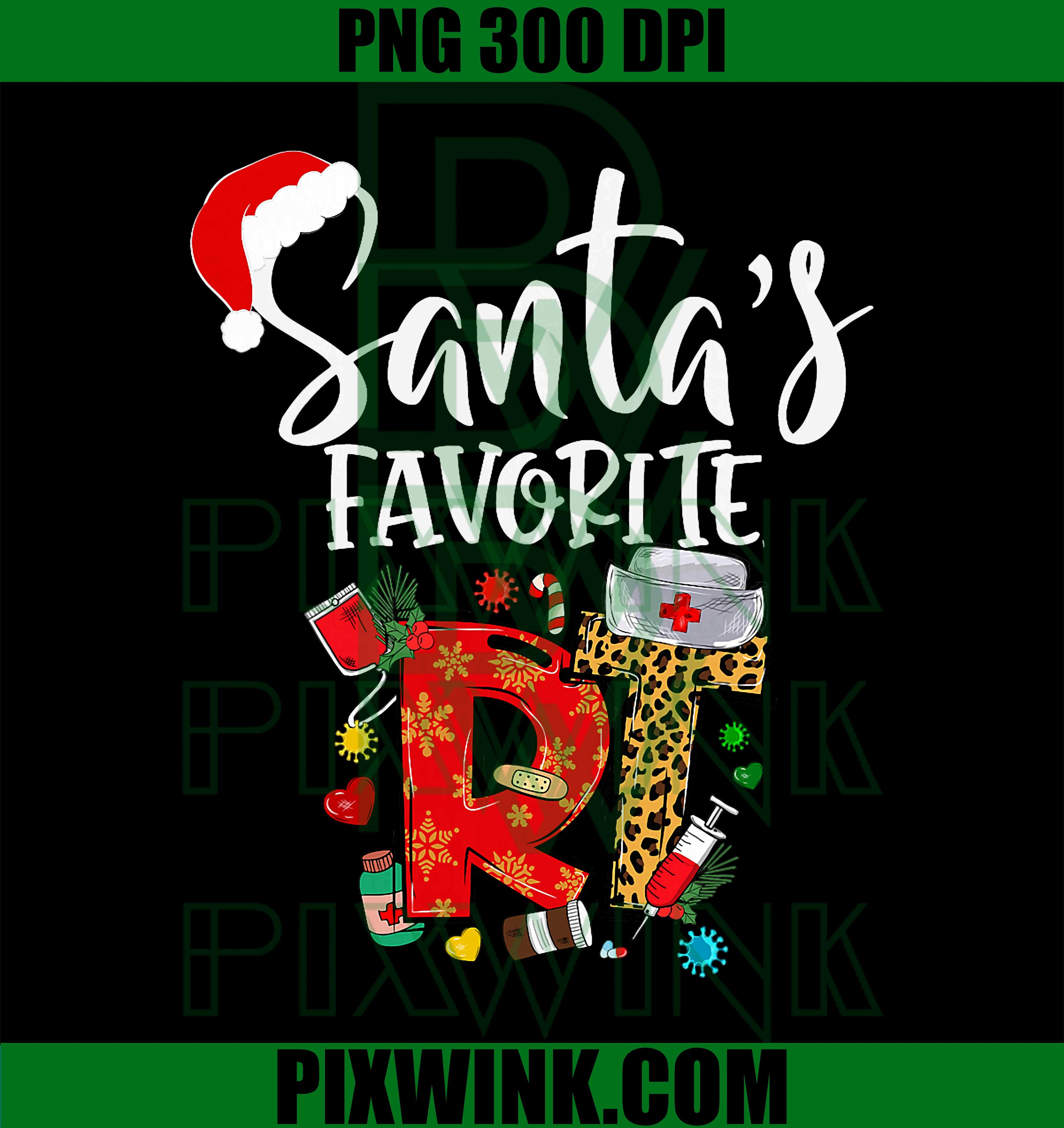 Santa’s Favorite Radiation Therapist PNG, Radiology RT Nurse ONC PNG