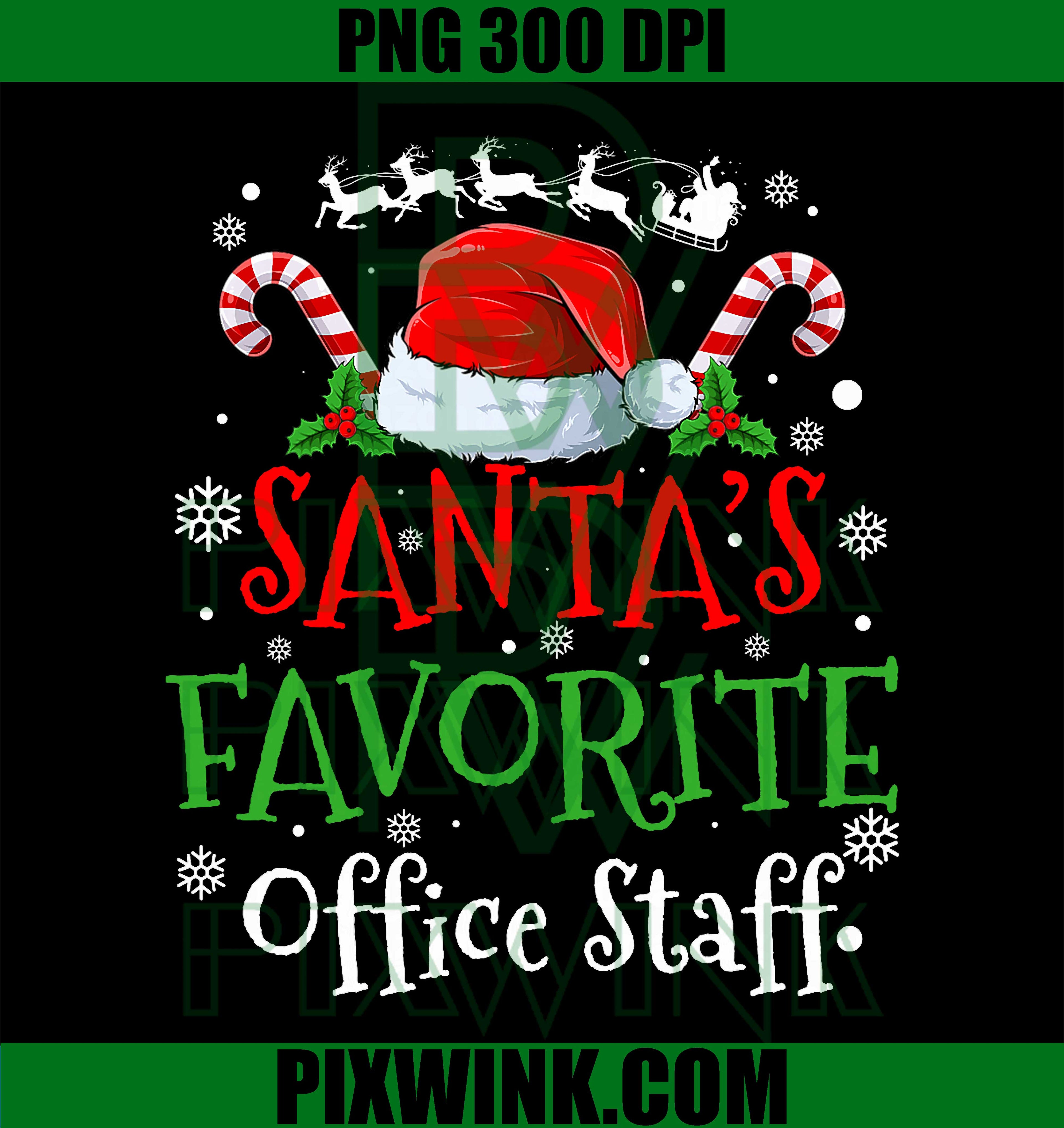 Santa's Favorite Office Staff PNG, Christmas Party PNG