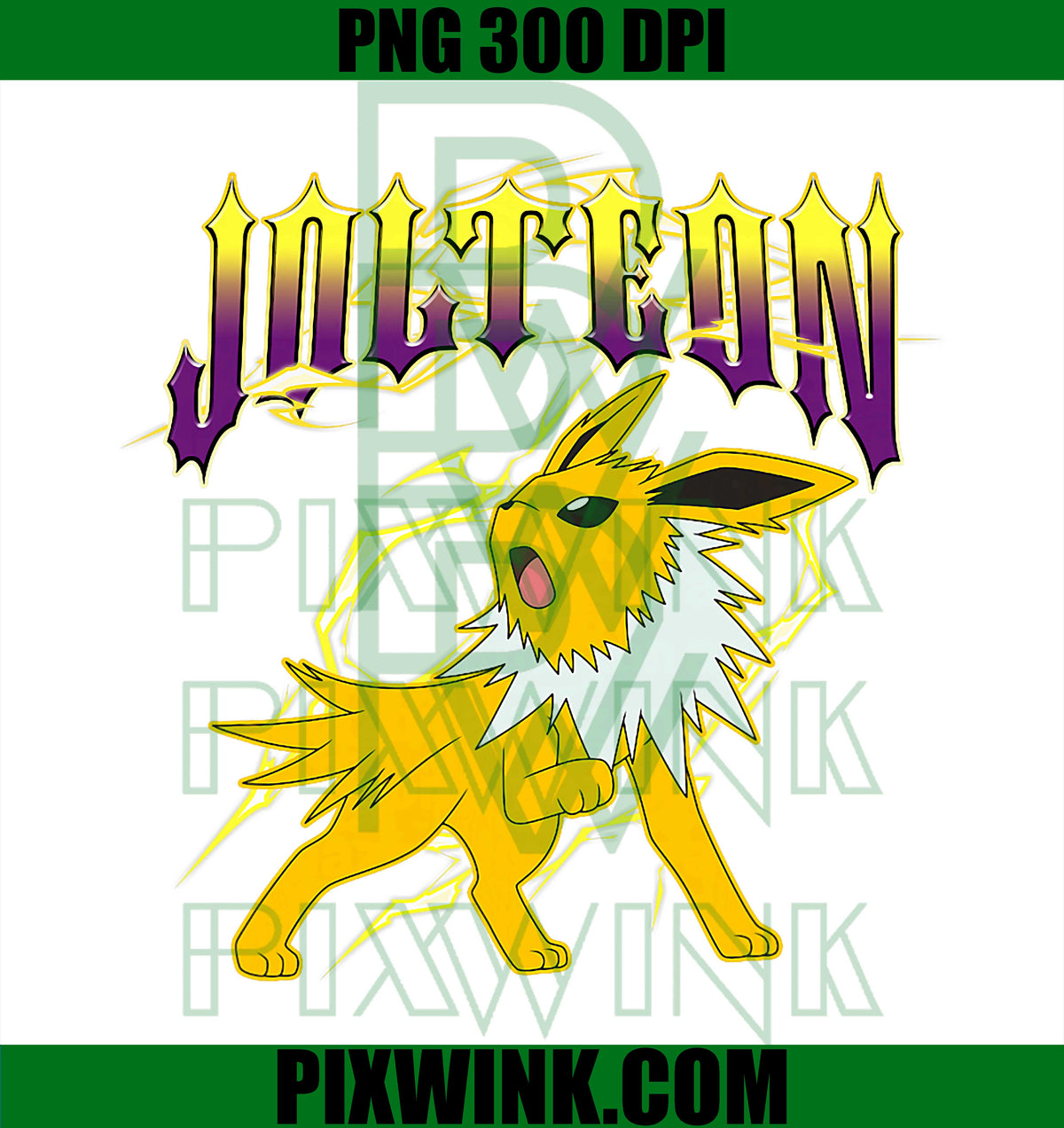 Pokémon Epic Jolteon Thunder Metal Attack Big Chest PNG