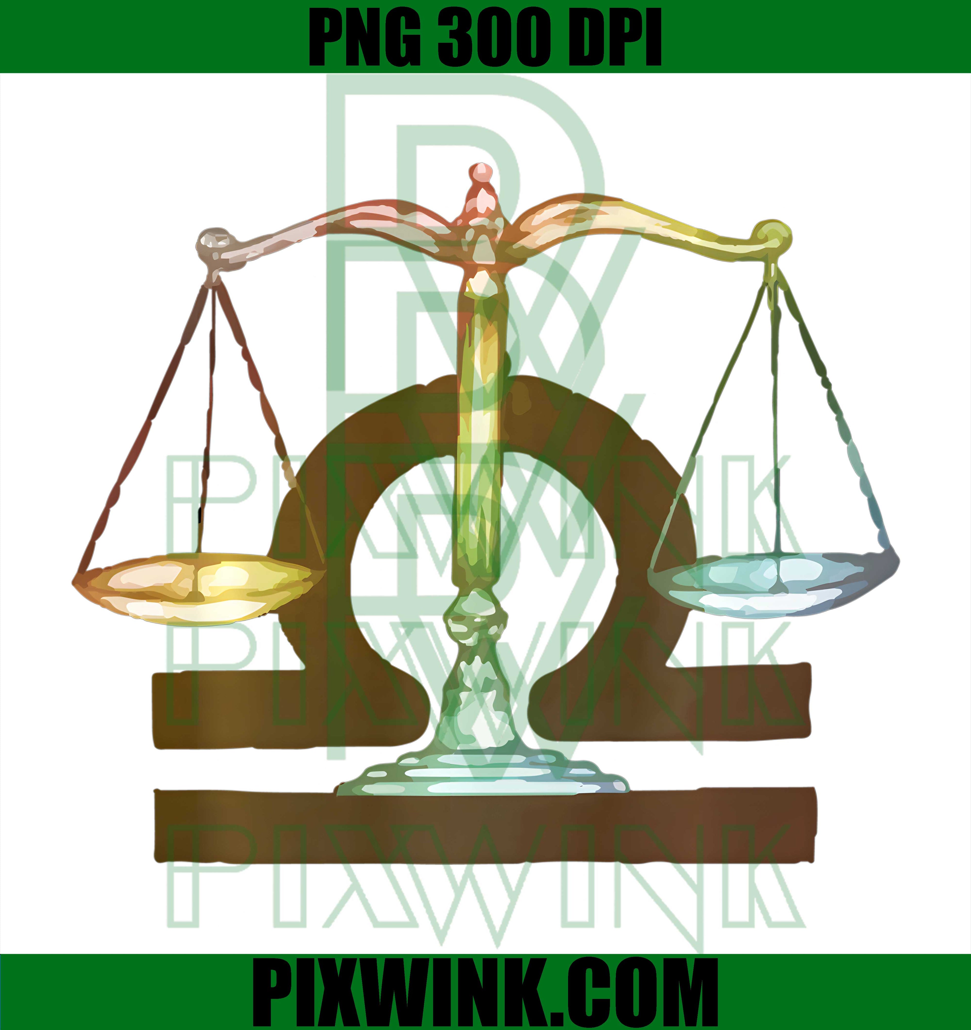 Libra Scales Watercolour Zodiac Sign PNG, Astrology Performance Graphic PNG