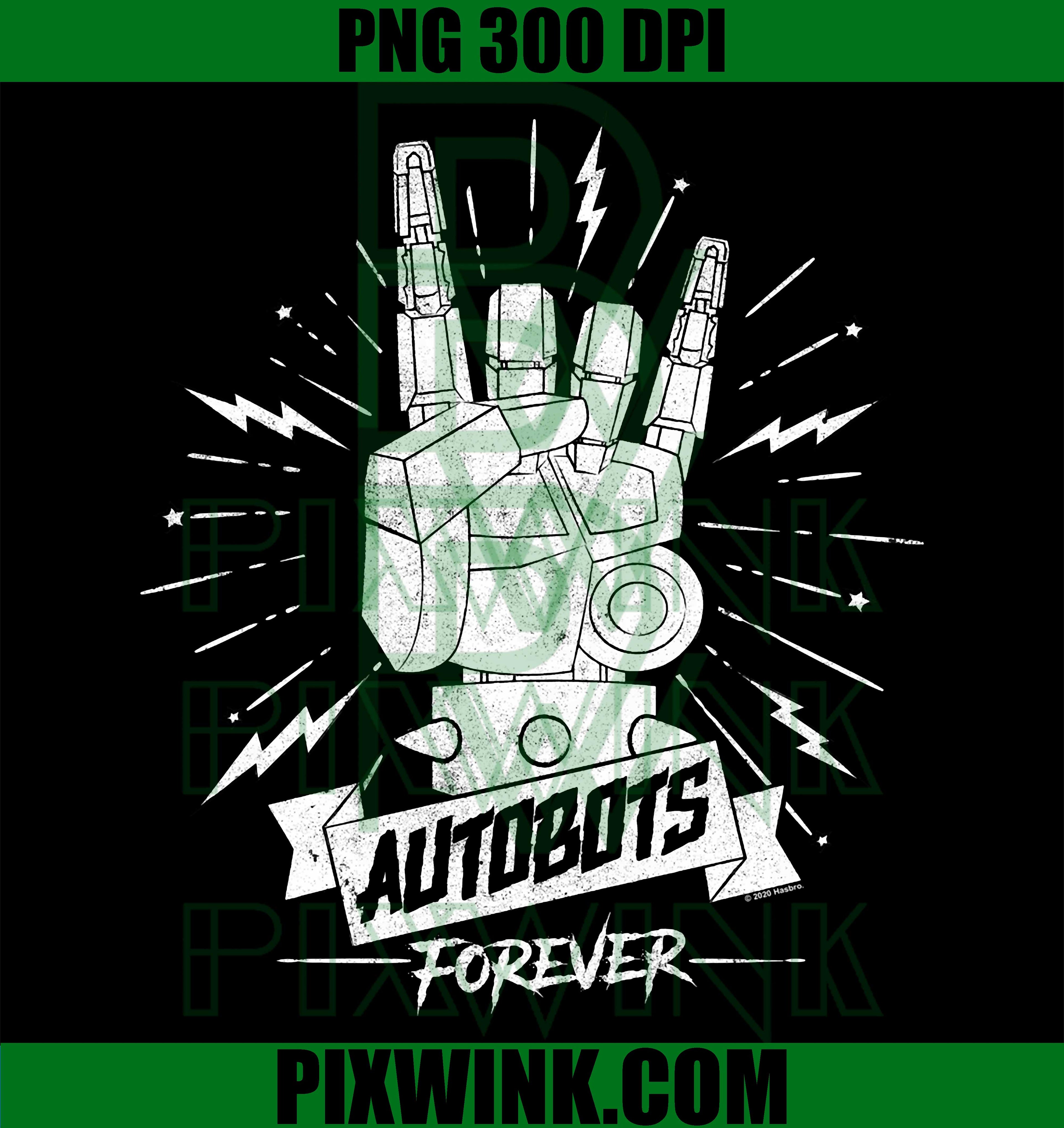 Autobots Forever Rock PNG, Transformers Retro Poster PNG