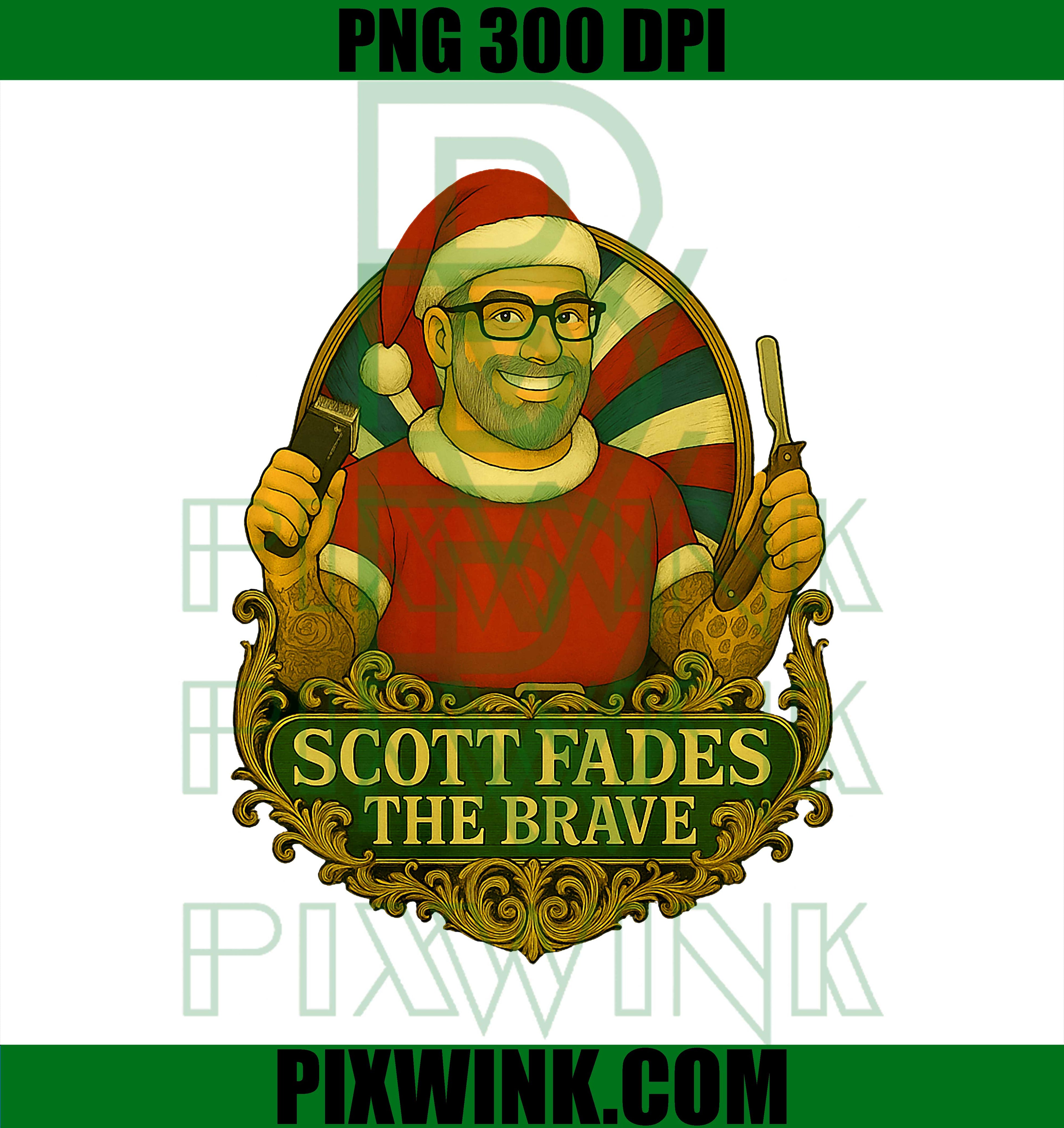 Scott Fades The Brave PNG, Funny Xmas PNG