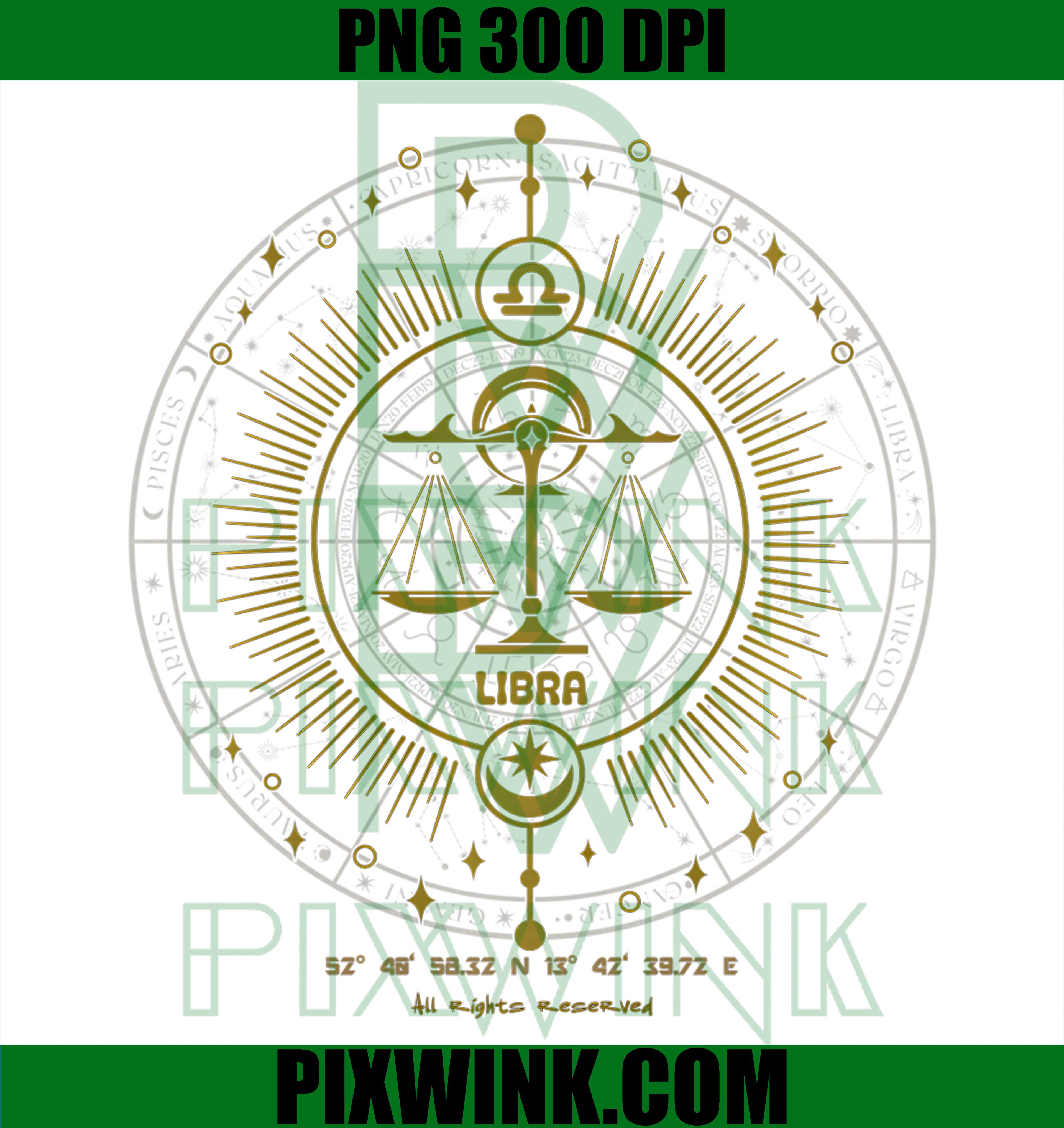 Libra Zodiac Horoscope Performance PNG, Astrology Sign Performance Graphic PNG