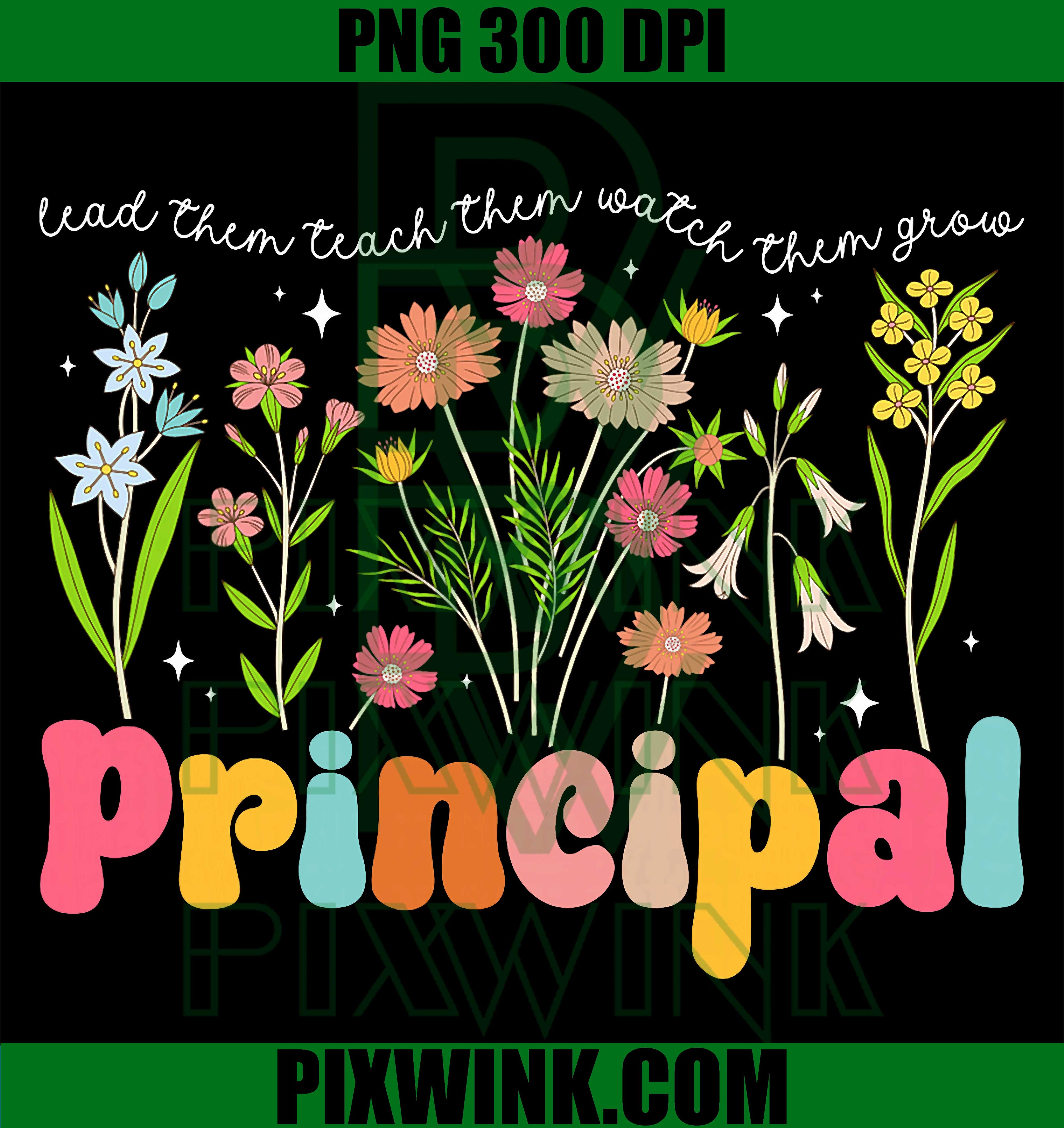 Groovy Principal Appreciation PNG, School Principal Retro PNG