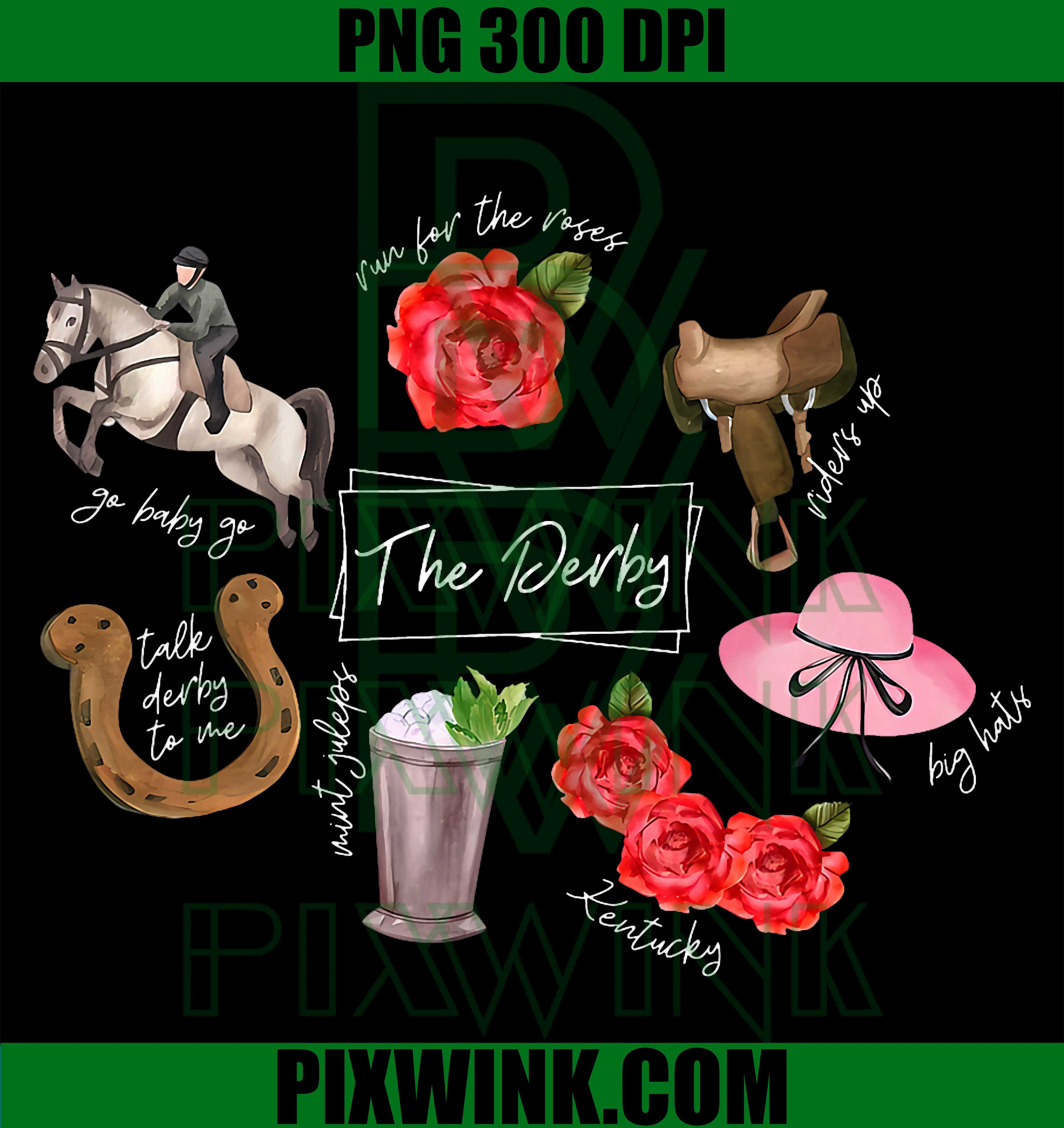 Horse Racing Doodles PNG, Derby Day Jockey Silks PNG Funny Design