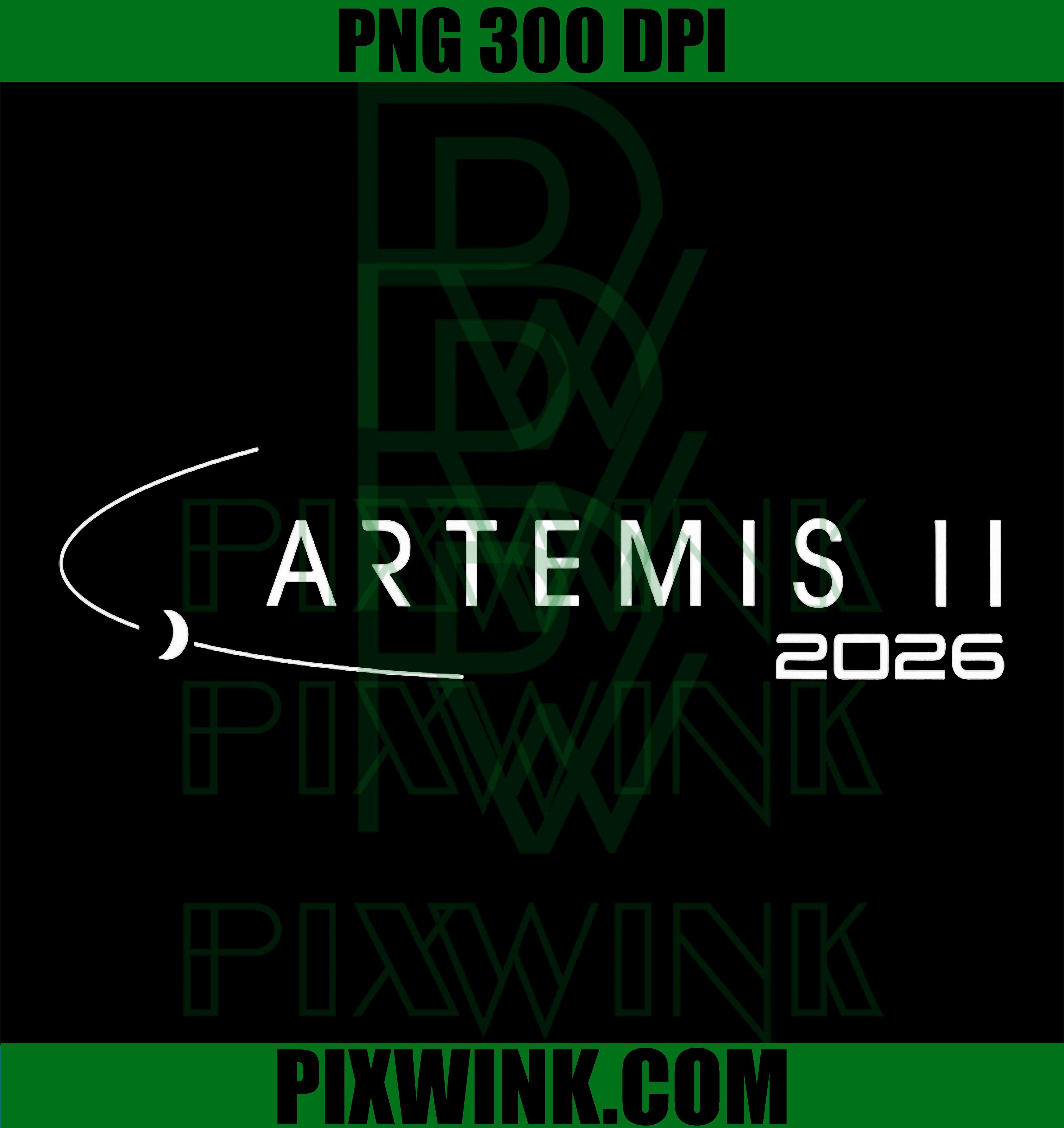 Artemis II Space Rocket Launch PNG, Mission To The Moon 2026 Retro Design