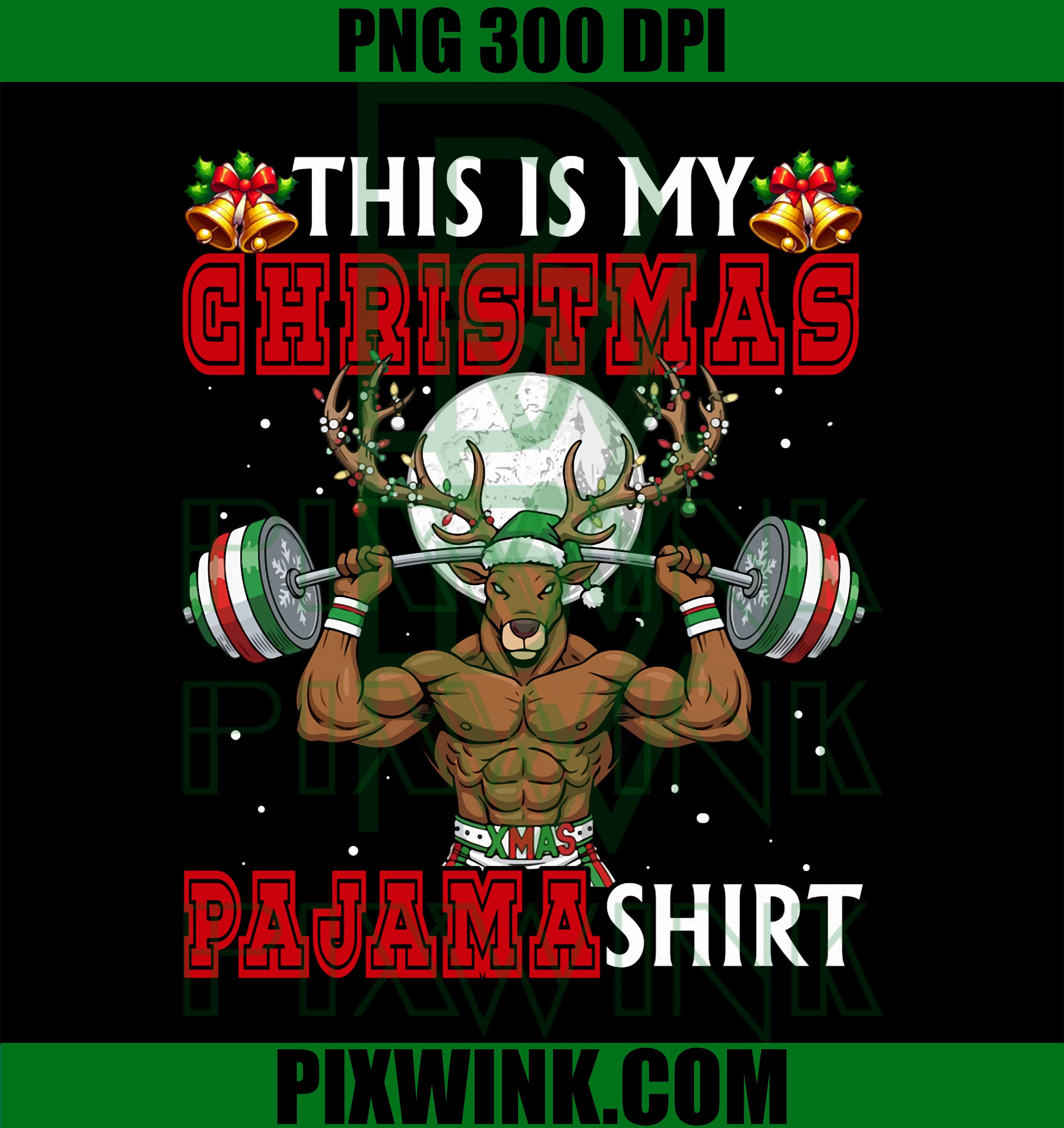 My Christmas Reindeer Muscle Weightlifting Gym PNG