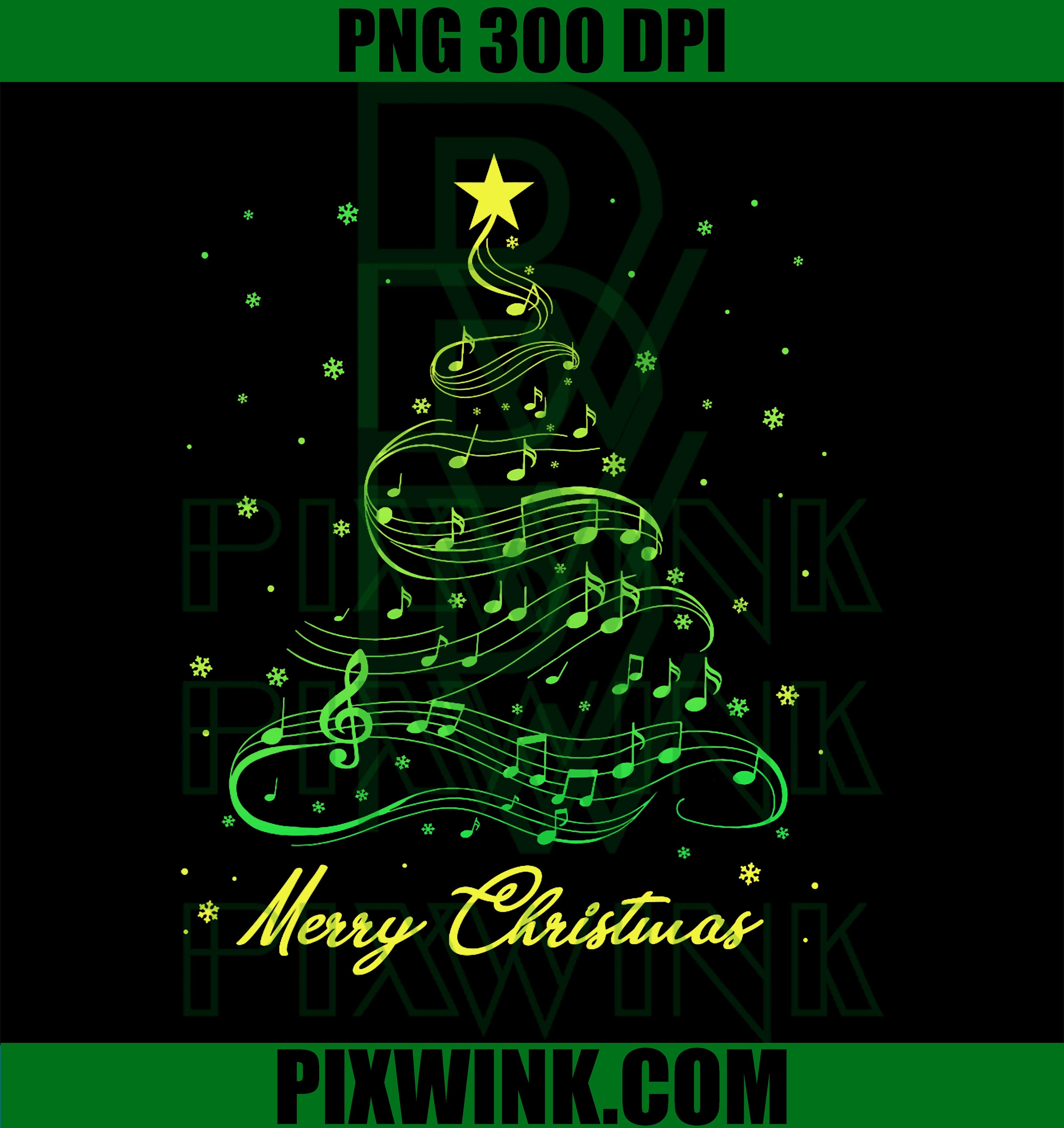 Christmas Music Tree Musical Notes, Music Lovers Teacher PNG