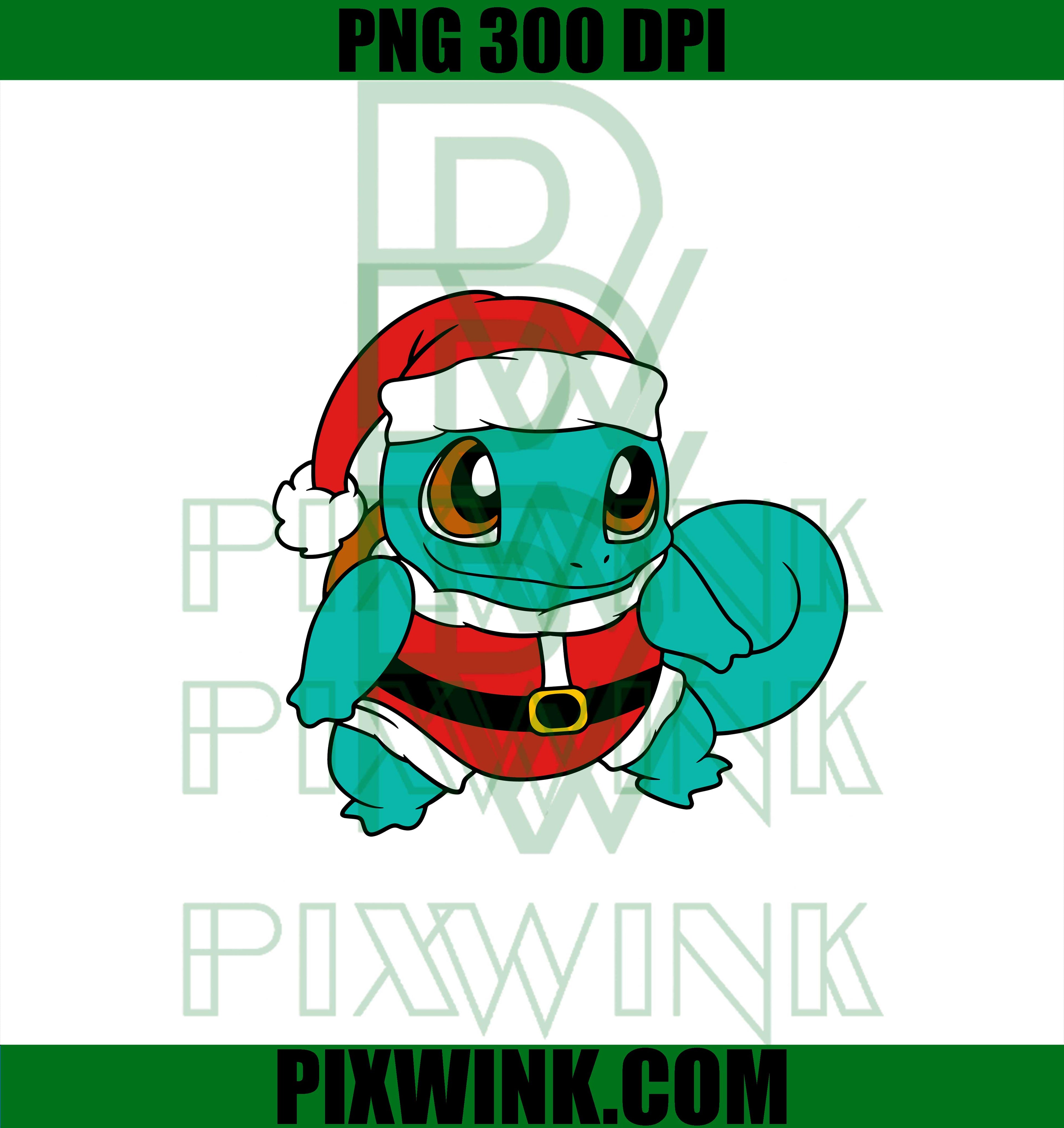 Christmas Squirtle Pokemon SVG, Santa Squirtle SVG, Merry Christmas SVG