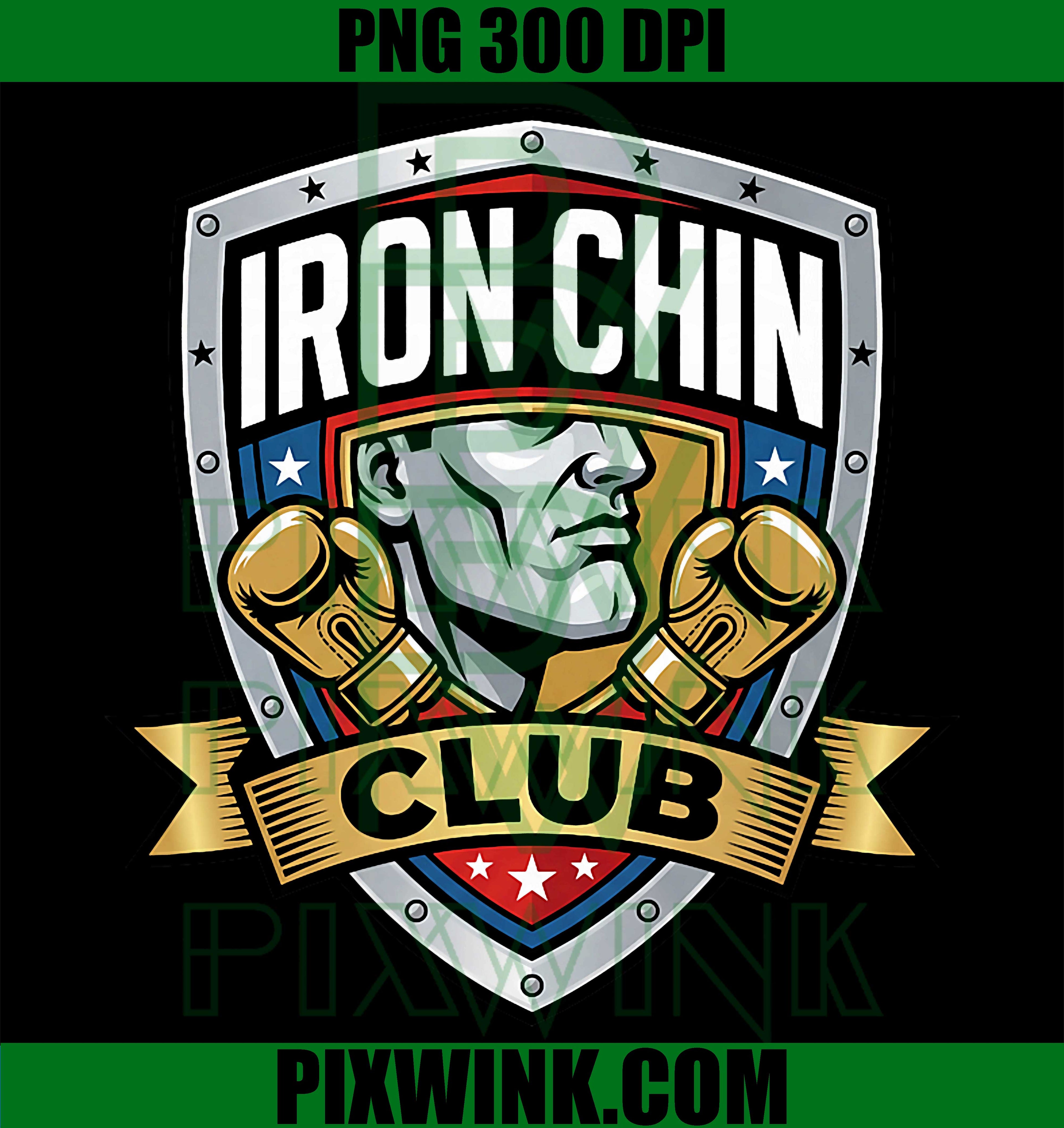 Iron Chin Club PNG, Exclusive Boxing PNG, Boxing Lover PNG