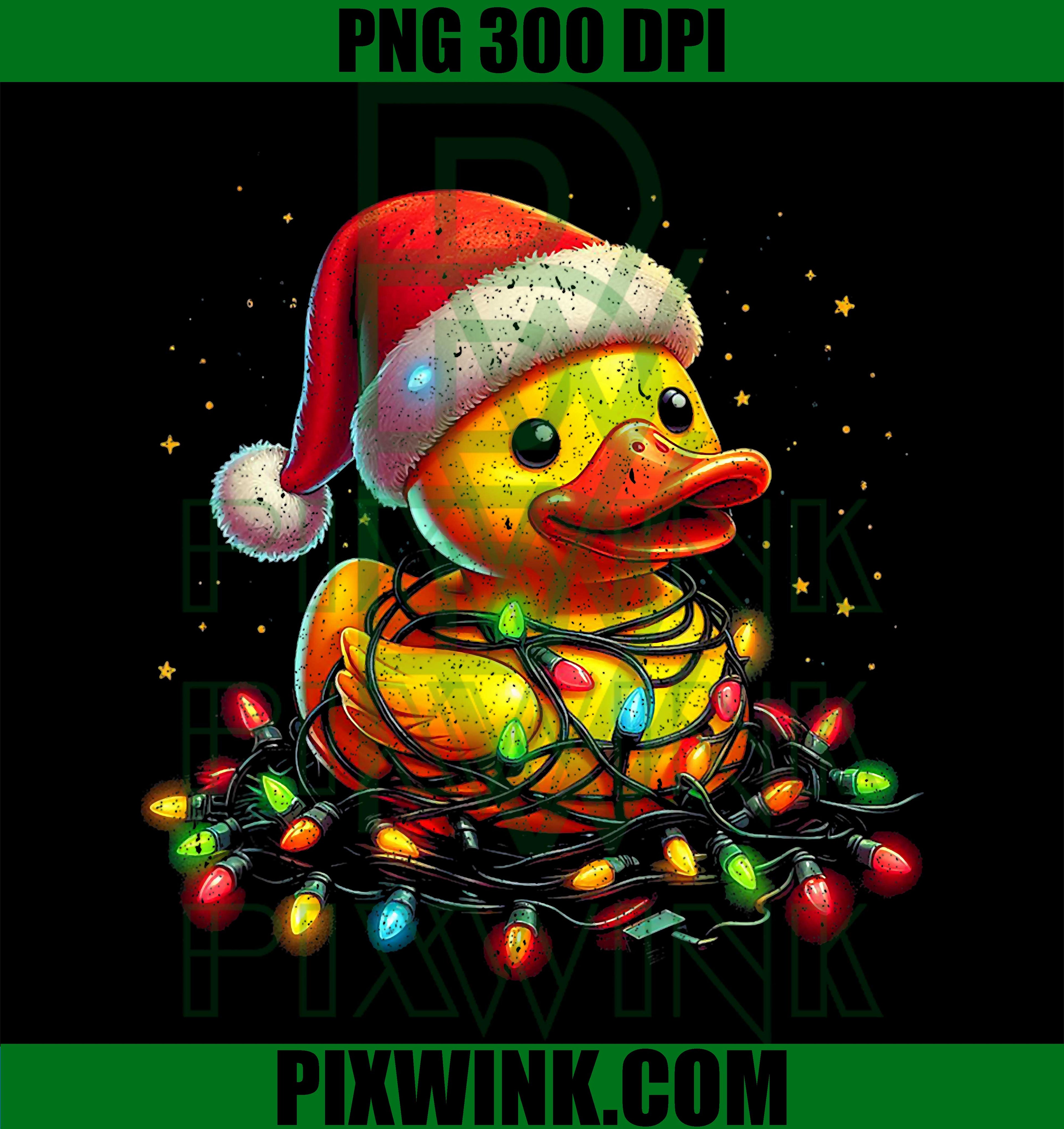 Xmas Rubber Duck Christmas PNG, Santa Hat Rubber Duck PNG
