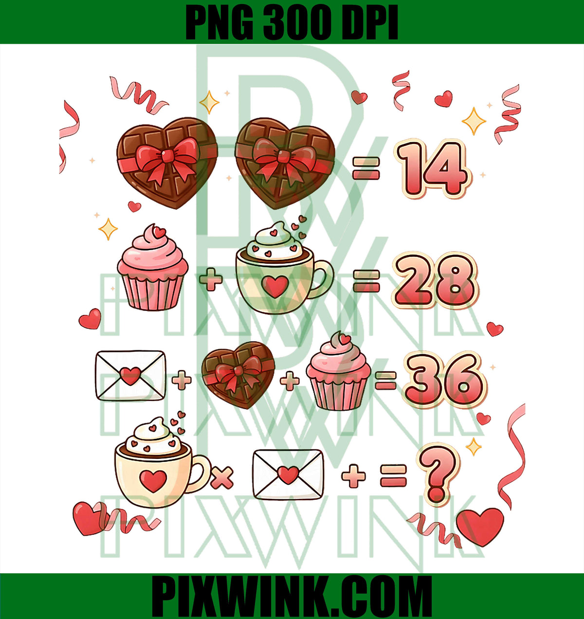 Valentine Funny Math Equation 6 7, Six Seven Meme Teacher PNG