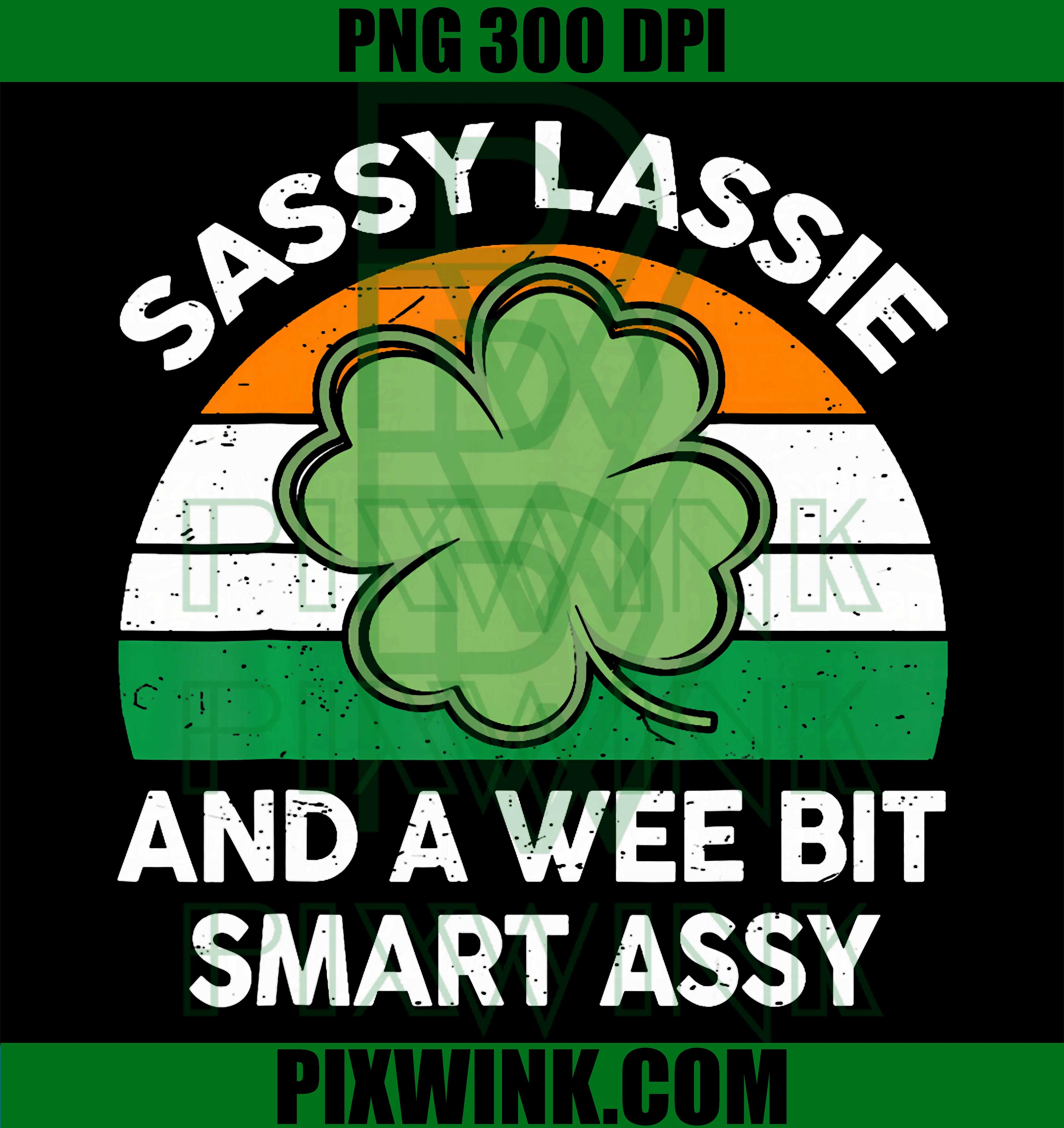 Sassy Lassie PNG, Shamrock Irish Girl PNG, St Patrick Girl PNG