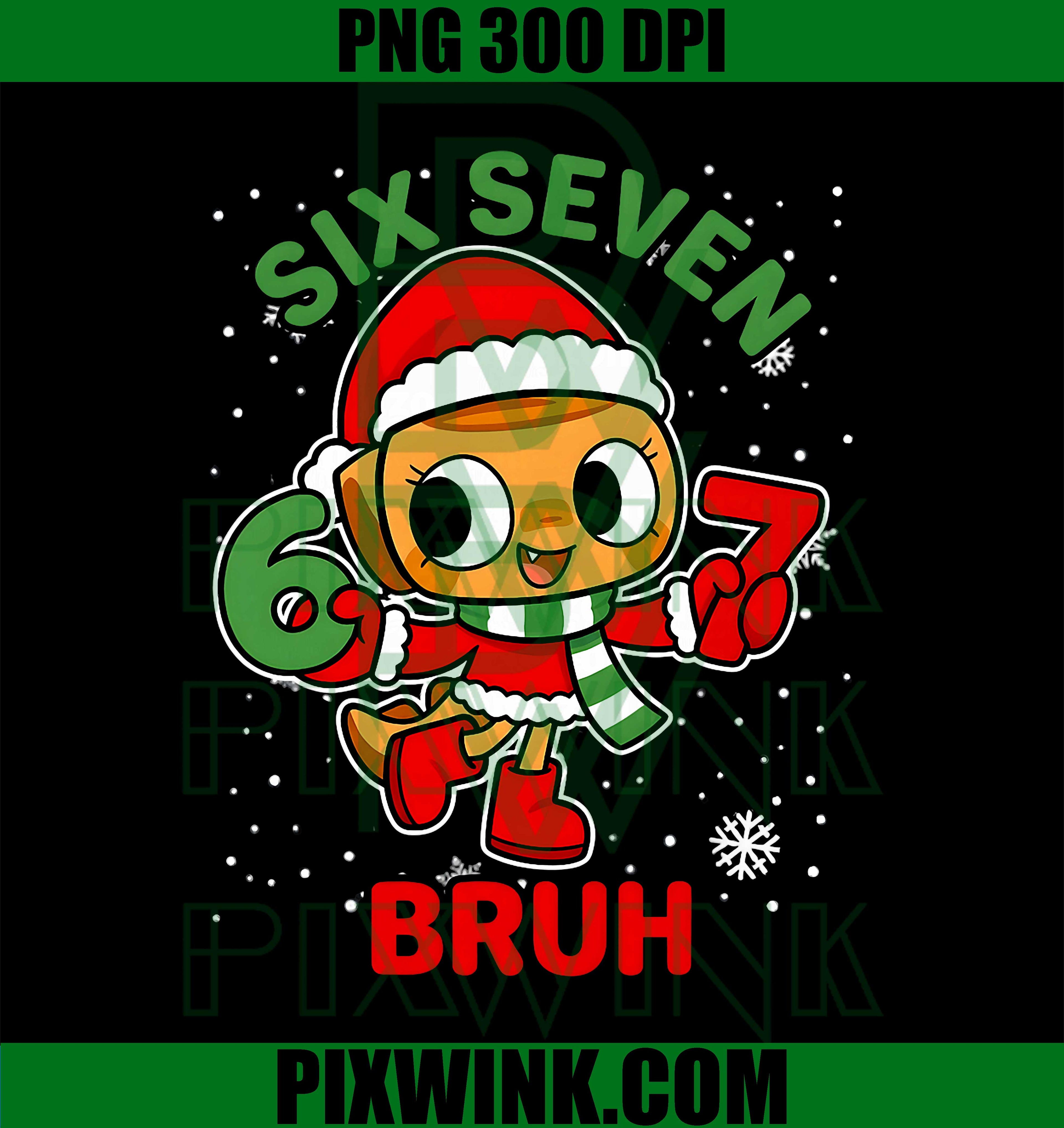 Six Seven Bruh Cute Dandy Christmas Toons World Shelly Toon PNG