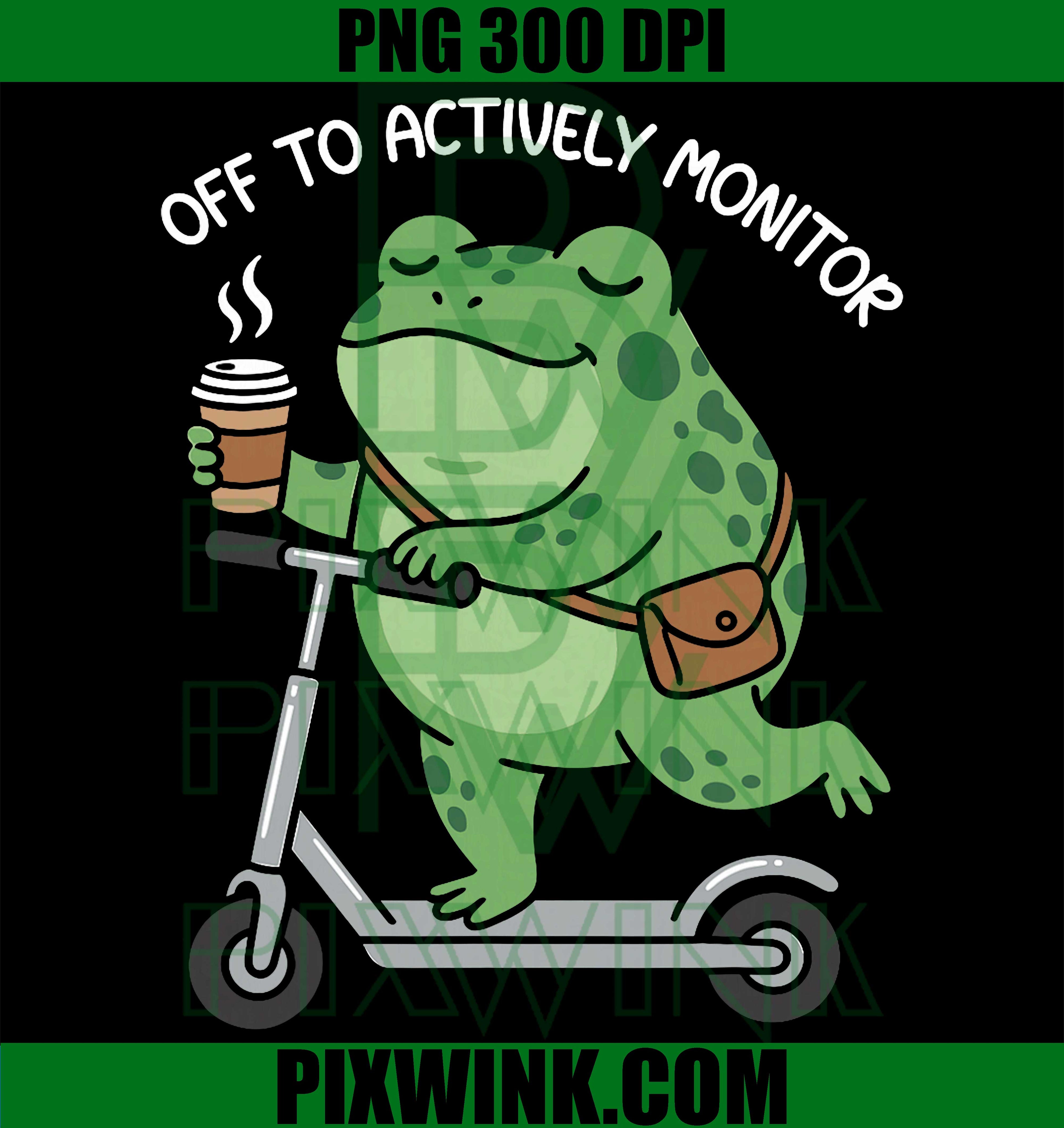 Teacher Testing Day Frog PNG, Actively Monitoring Funny Frog PNG