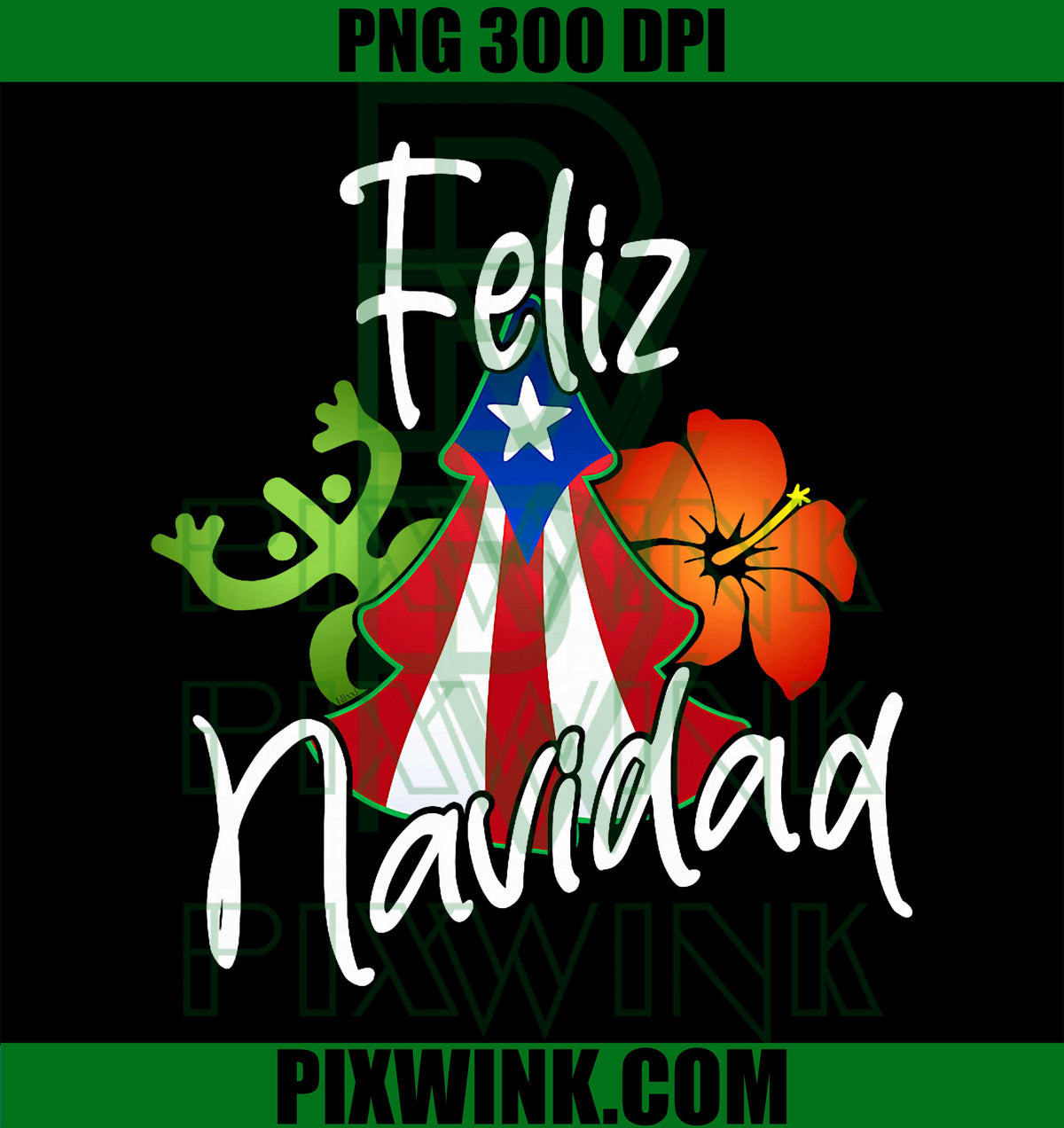 Puerto Rico Flag Christmas PNG, Feliz Navidad Boricua PNG
