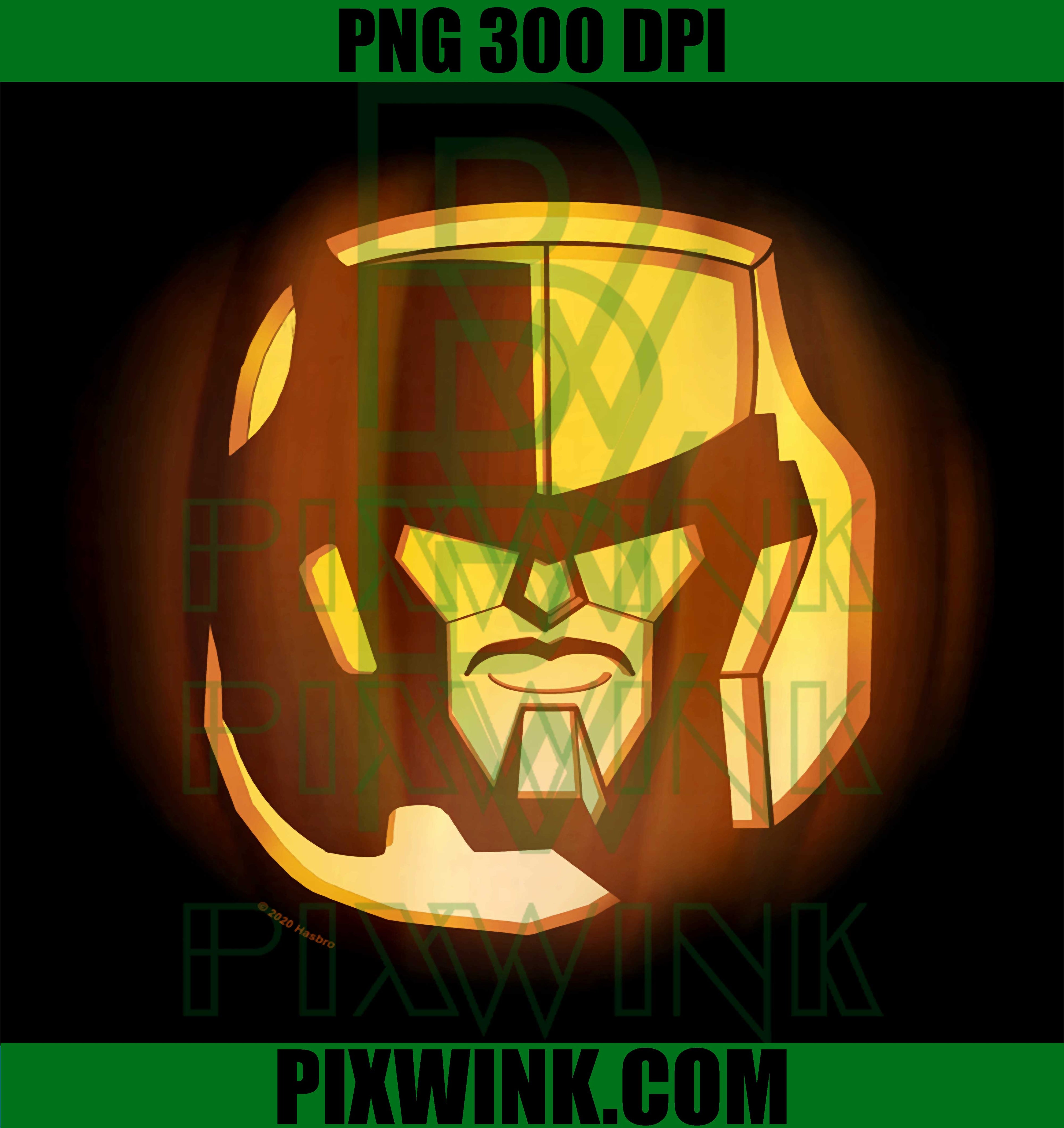Transformers Megatron Halloween Pumpkin PNG, Spooky Robot Retro PNG