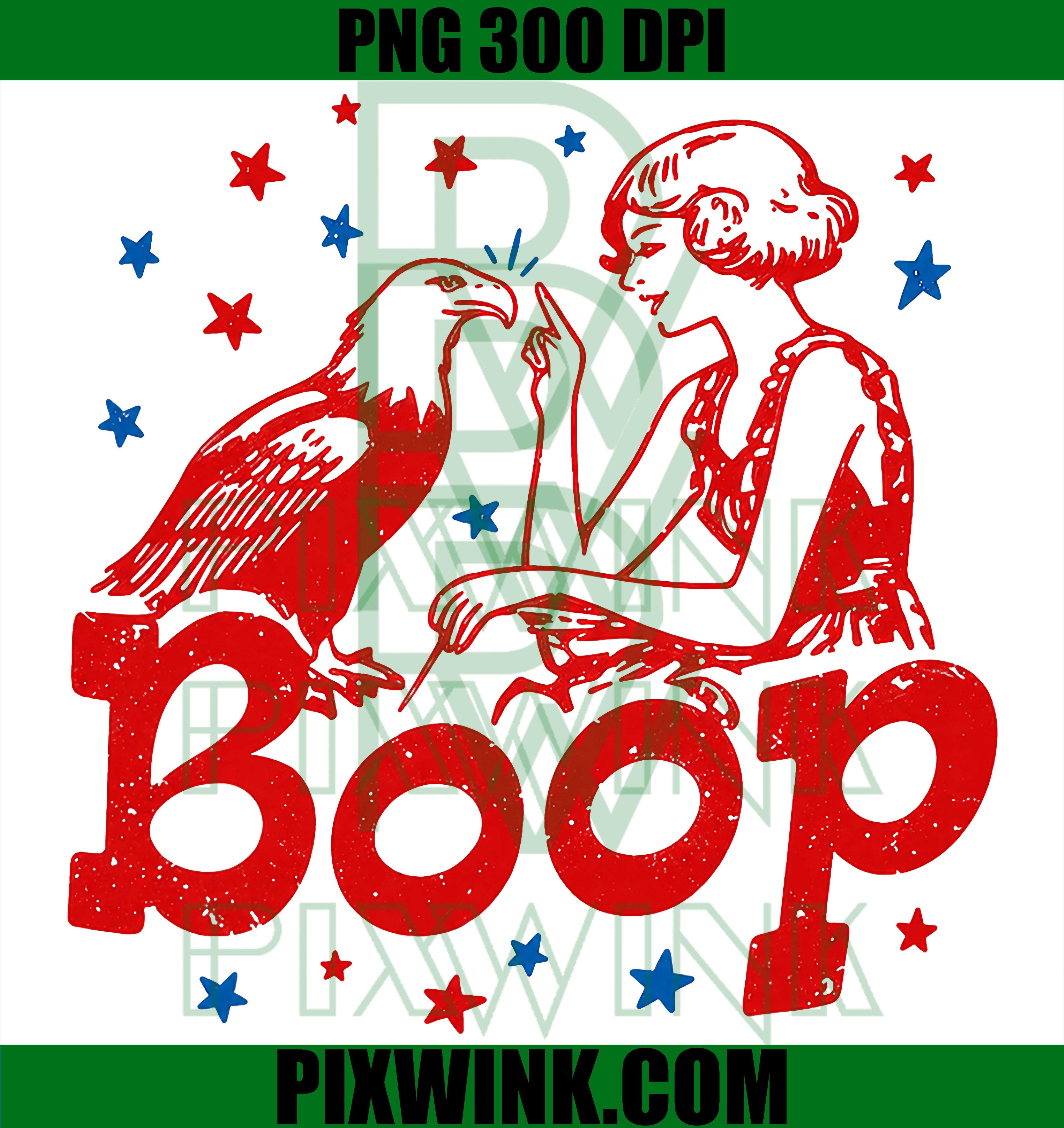 Boop Eagle Patriotic July Fourth PNG, Cute Funny Eagle Humor Graphic PNG