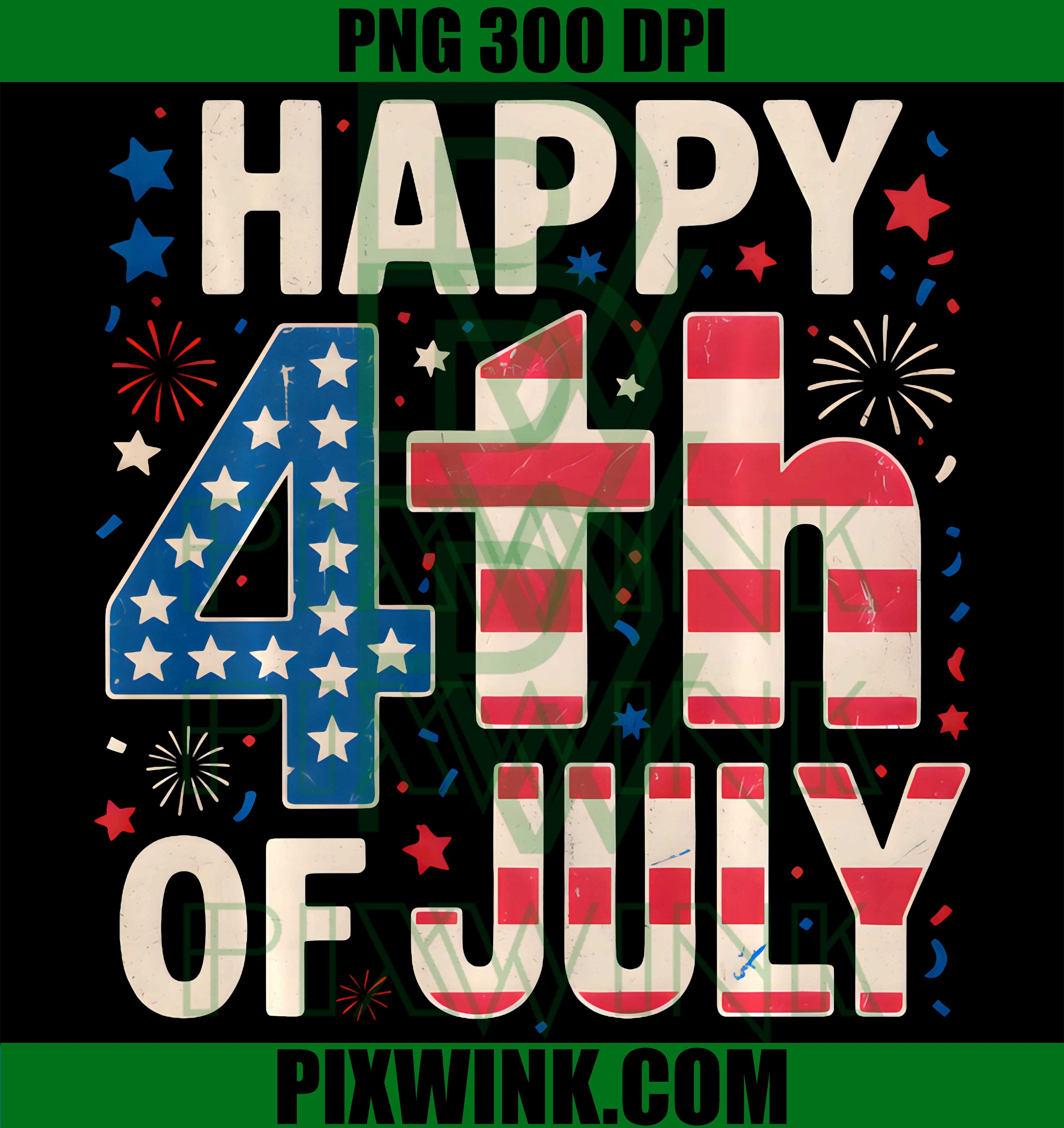 Happy 4th July USA Flag PNG, Patriotic American Performance PNG