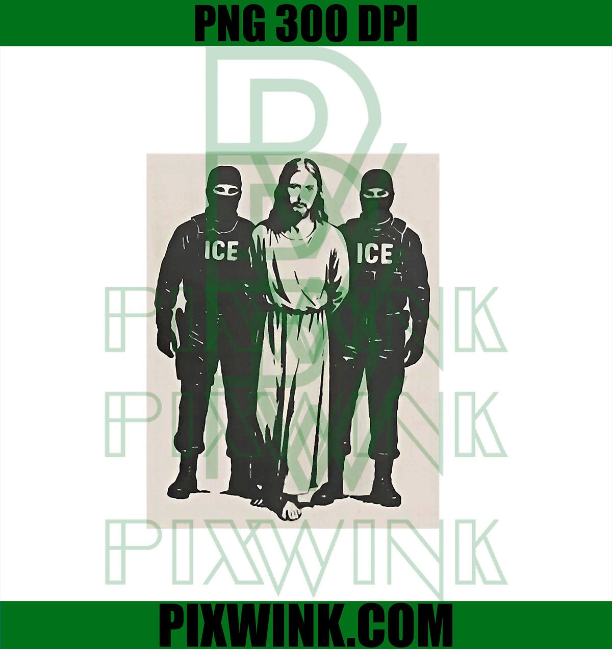 ICE Arresting Deporting Jesus PNG, ICE Jesus PNG