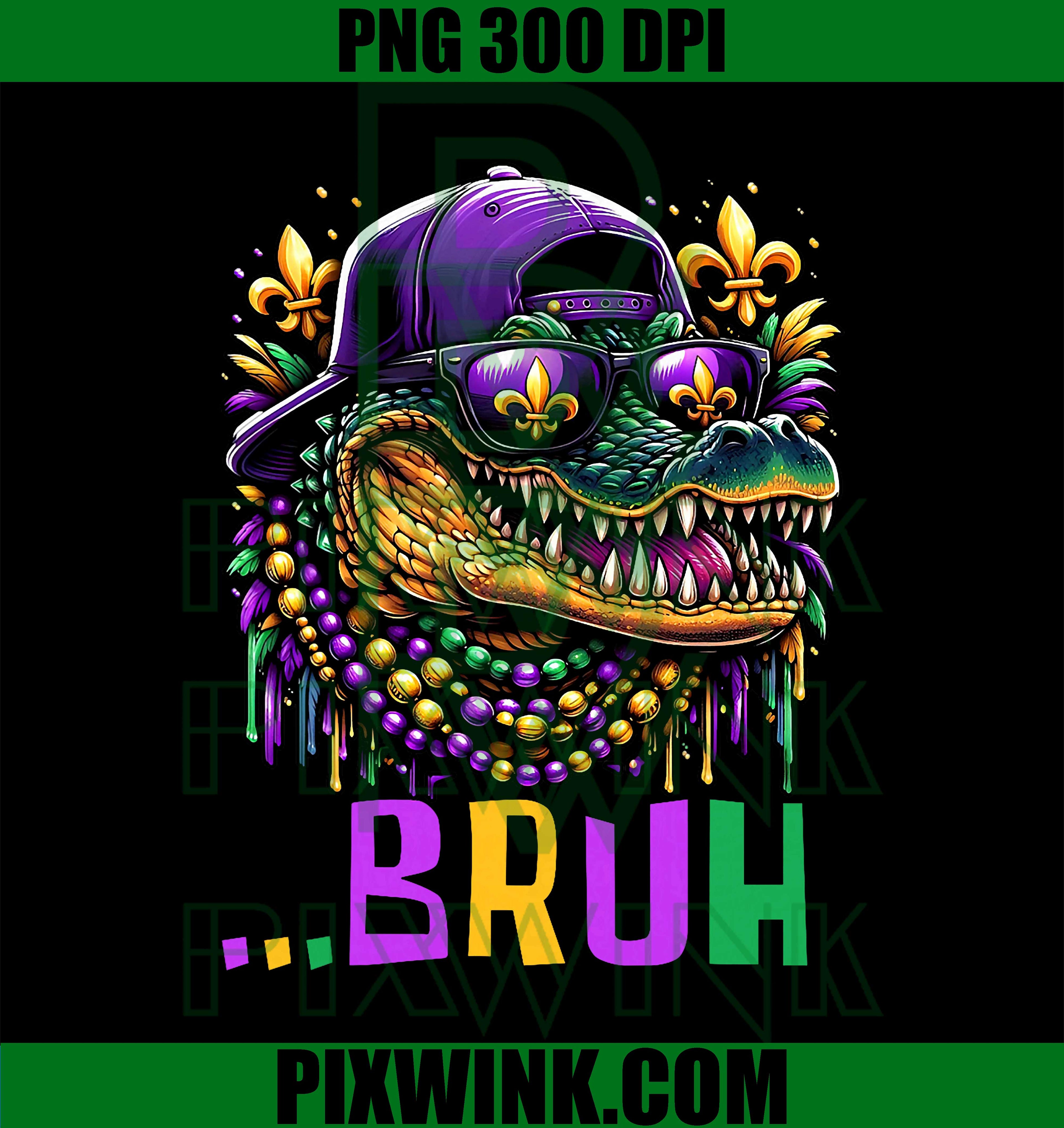 Bruh Crocodile Beads New Orleans Mardi Gras Fleur De Lis PNG