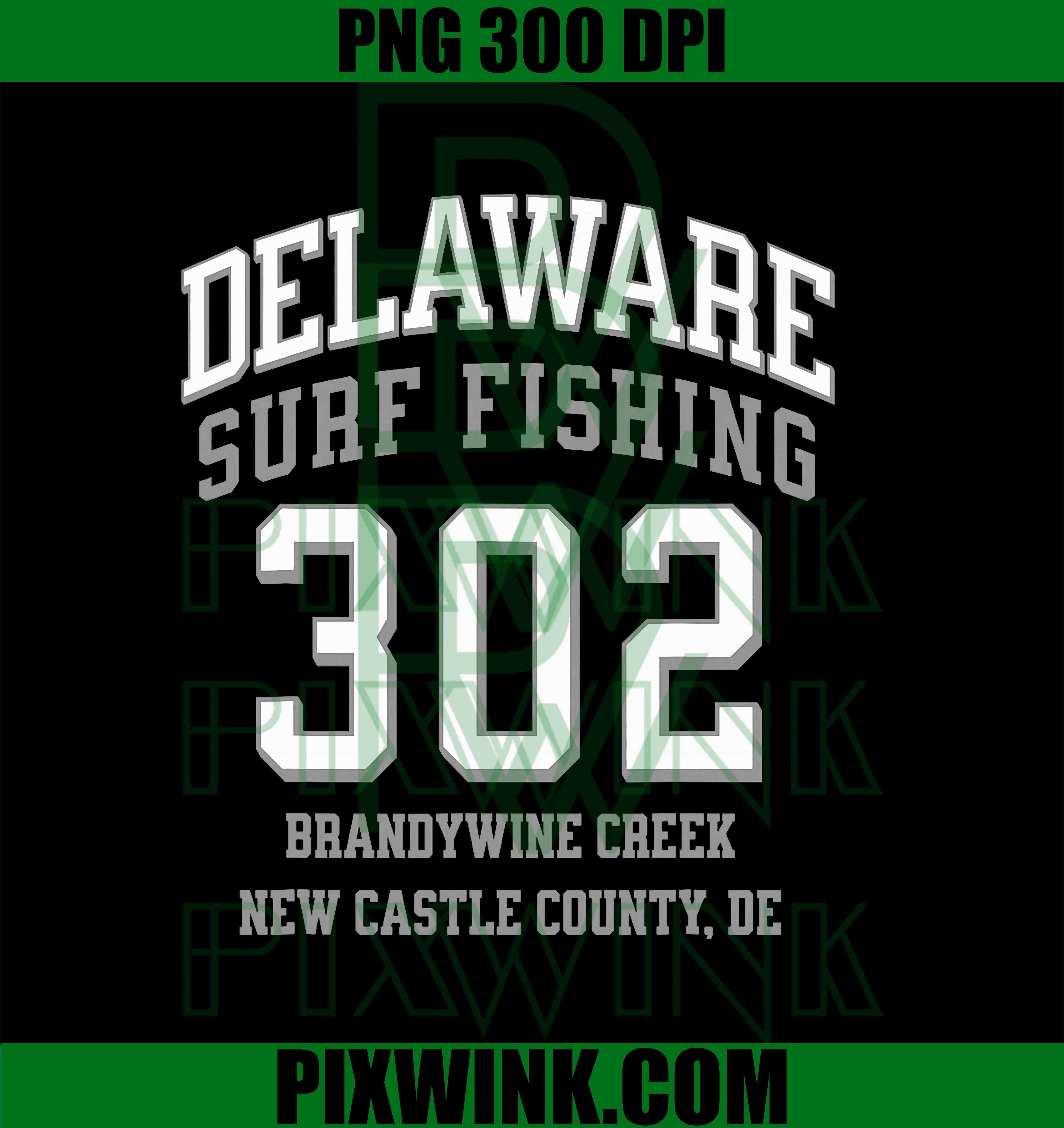 Delaware Surf Fishing Adventure Design PNG