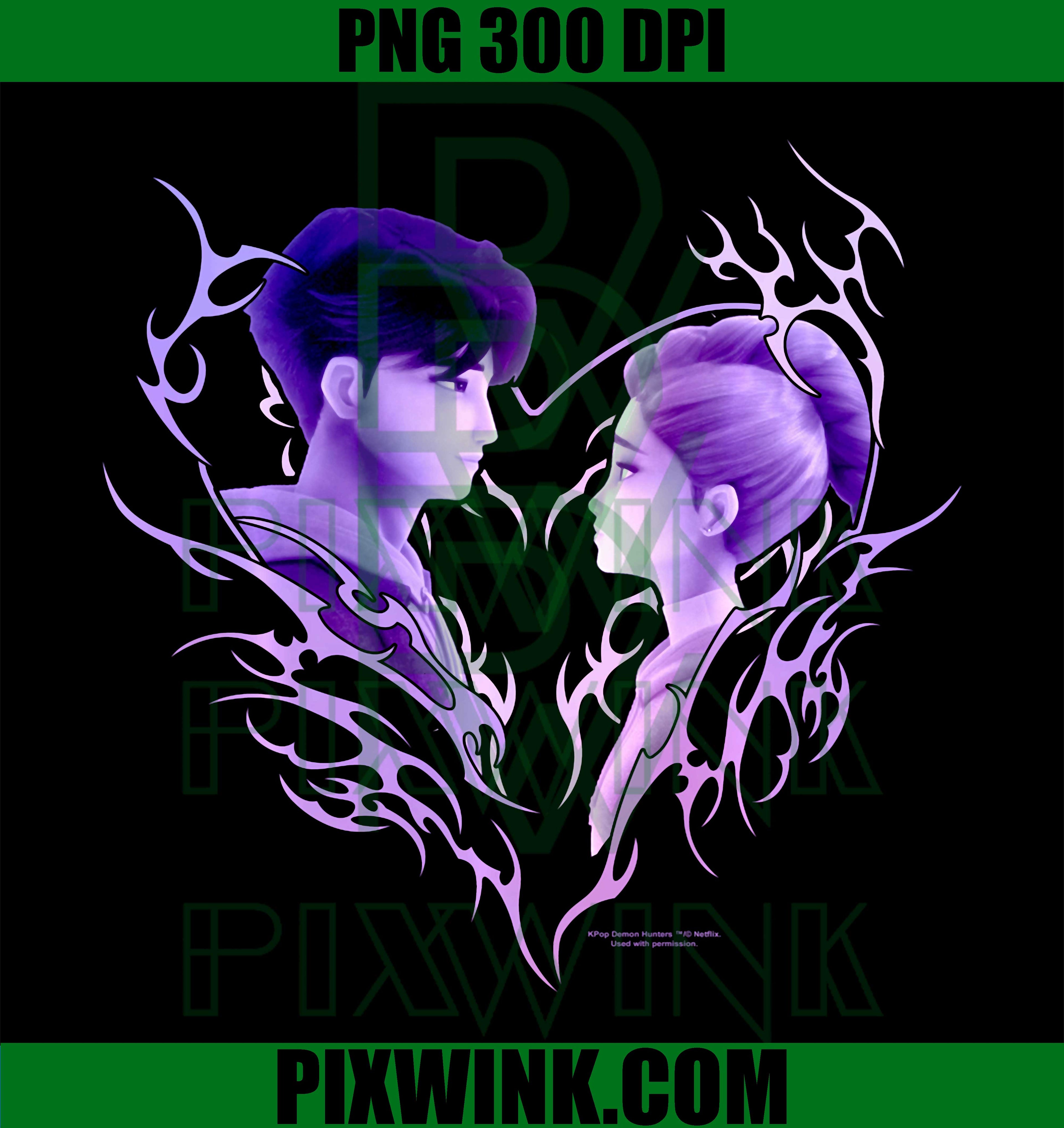 Kpop Demon Hunters PNG, Jinu Rumi Heart Portrait PNG