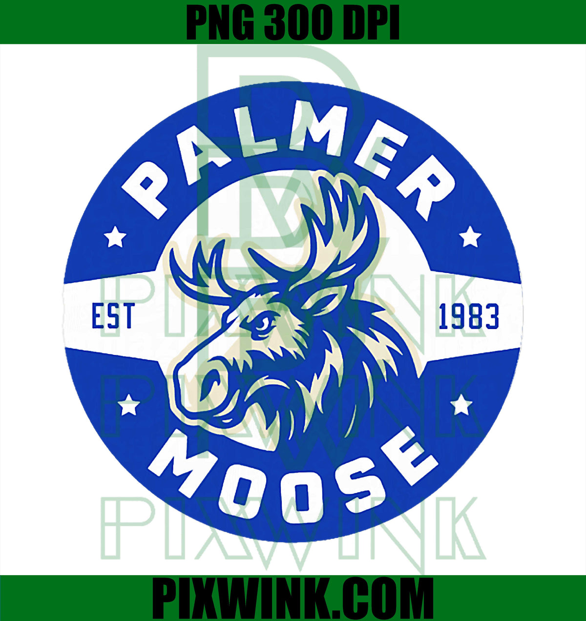 Palmer Moose Hockey 2025 PNG, Retro Sports Logo Style Design PNG
