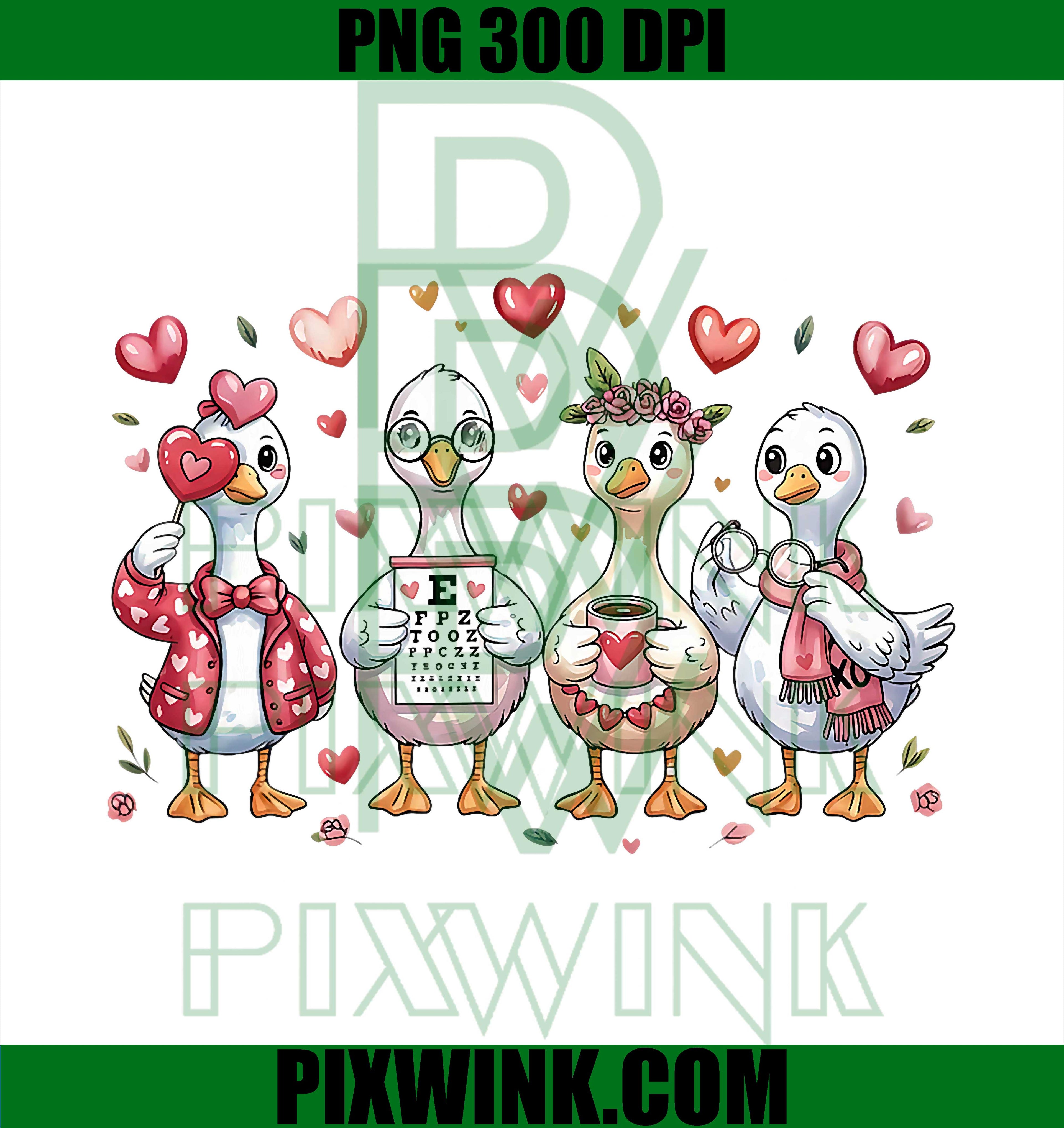Silly Goose Optometric Vision Therapist PNG, Optician Valentine PNG