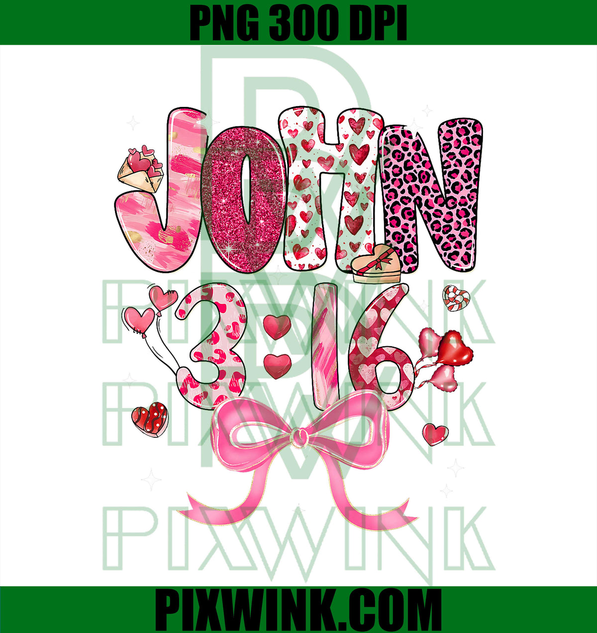 Valentine John 316 Coquette Bow PNG, Christian PNG