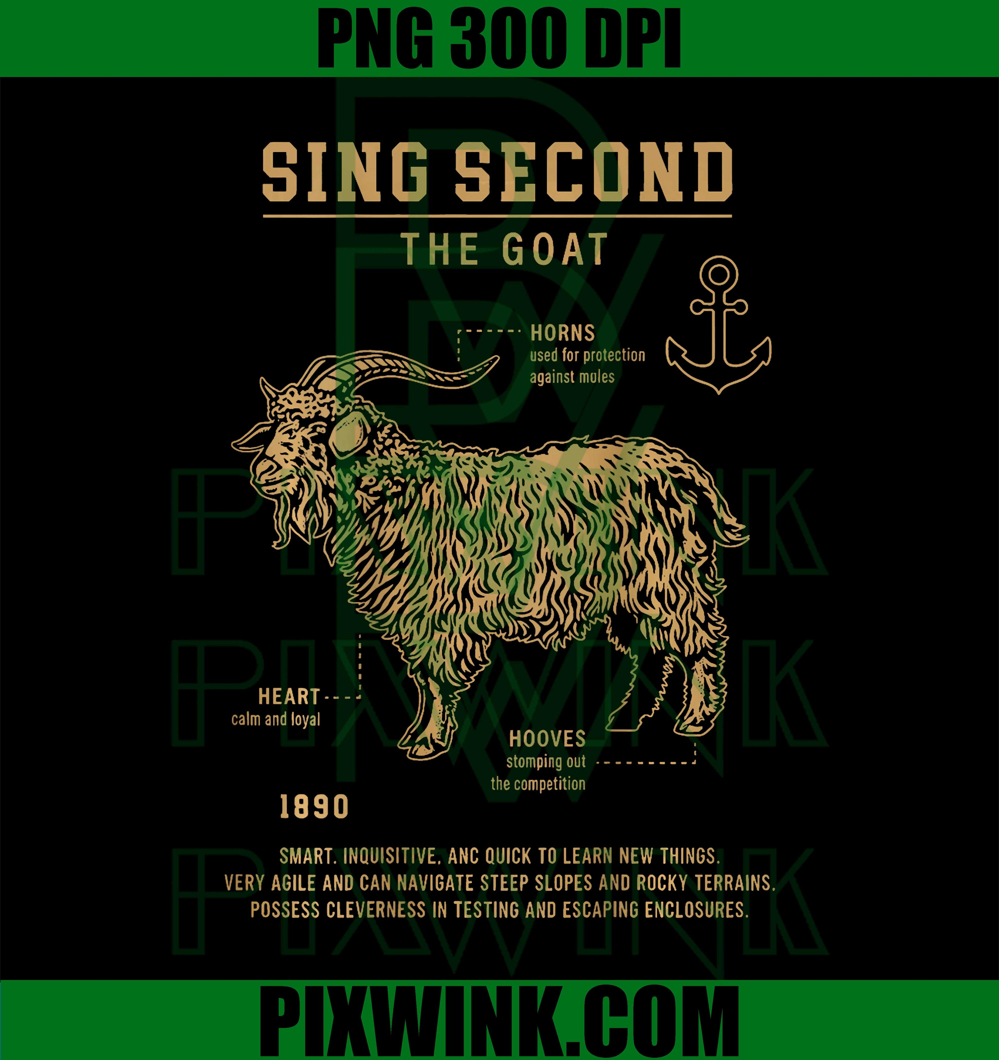 Sing Second The Goat PNG, Farm Animals PNG