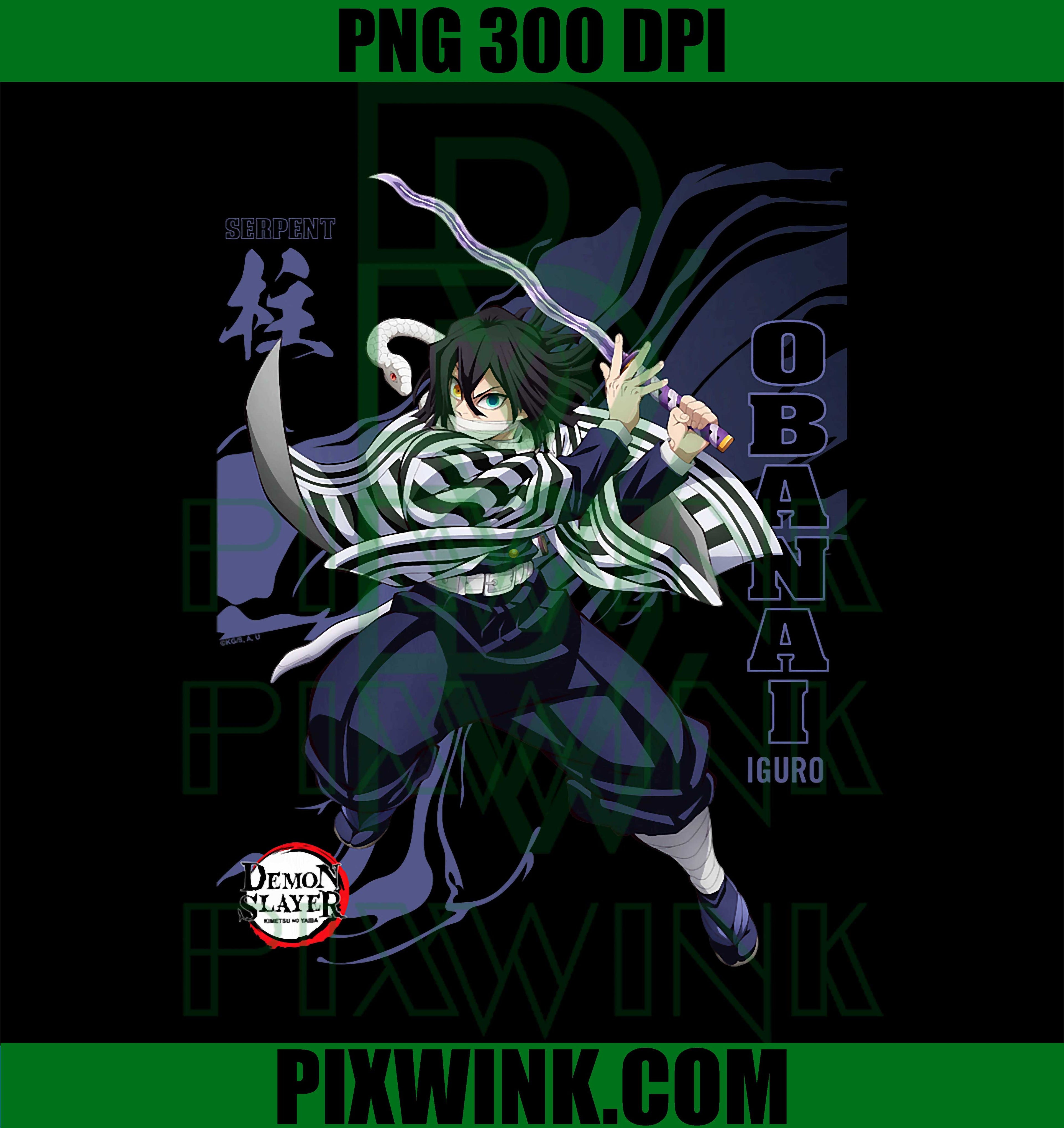 Demon Slayer Infinty Castle, Obanai Serpent Hashira Motion PNG