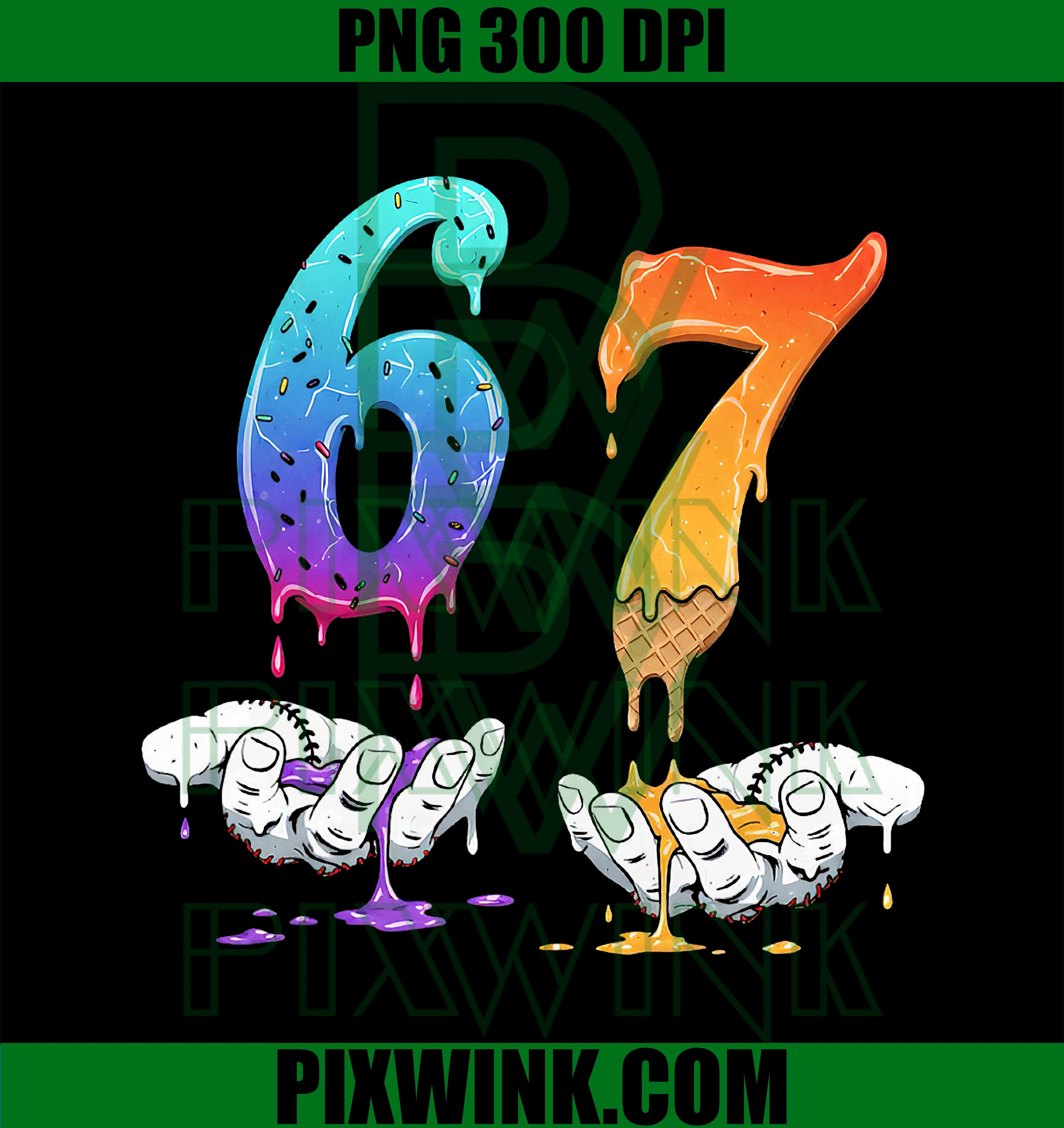 6 7 six Seven Meme 67 PNG