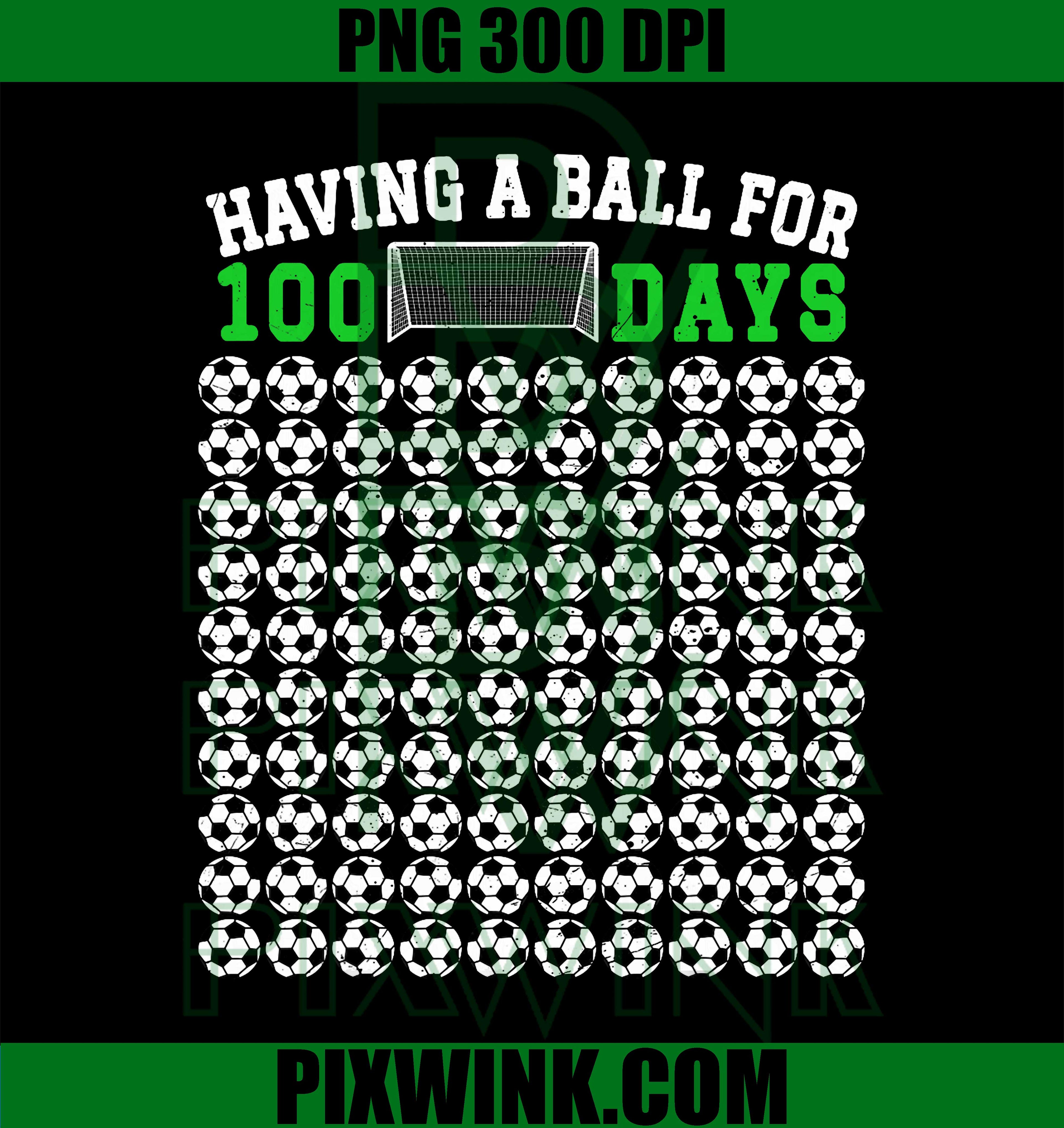 100 Days School Soccer PNG, 100th Day Boys PNG, School Kids Art PNG