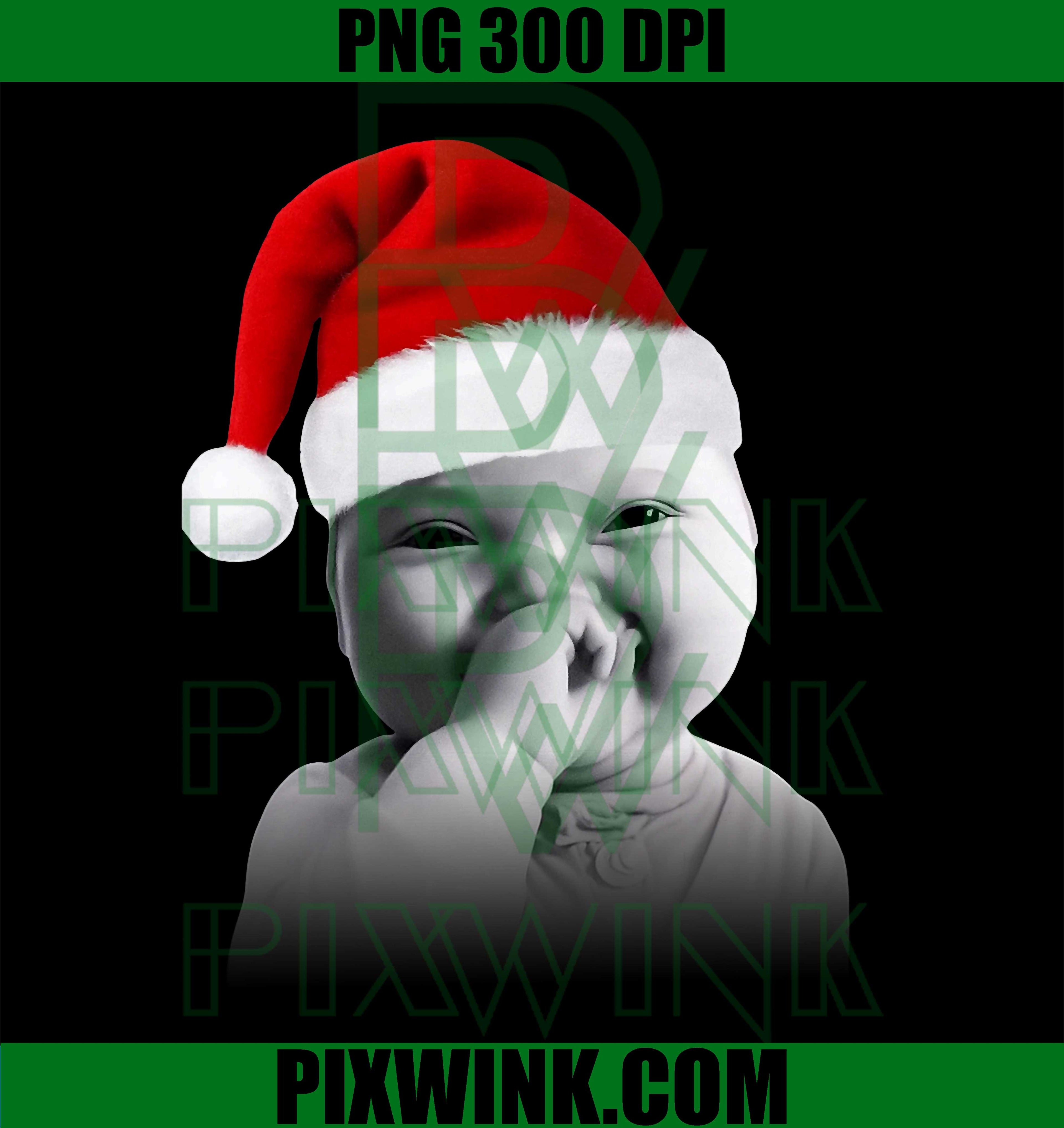 Funny Niche Baby gen z Meme Giggling AI Laughing Christmas PNG