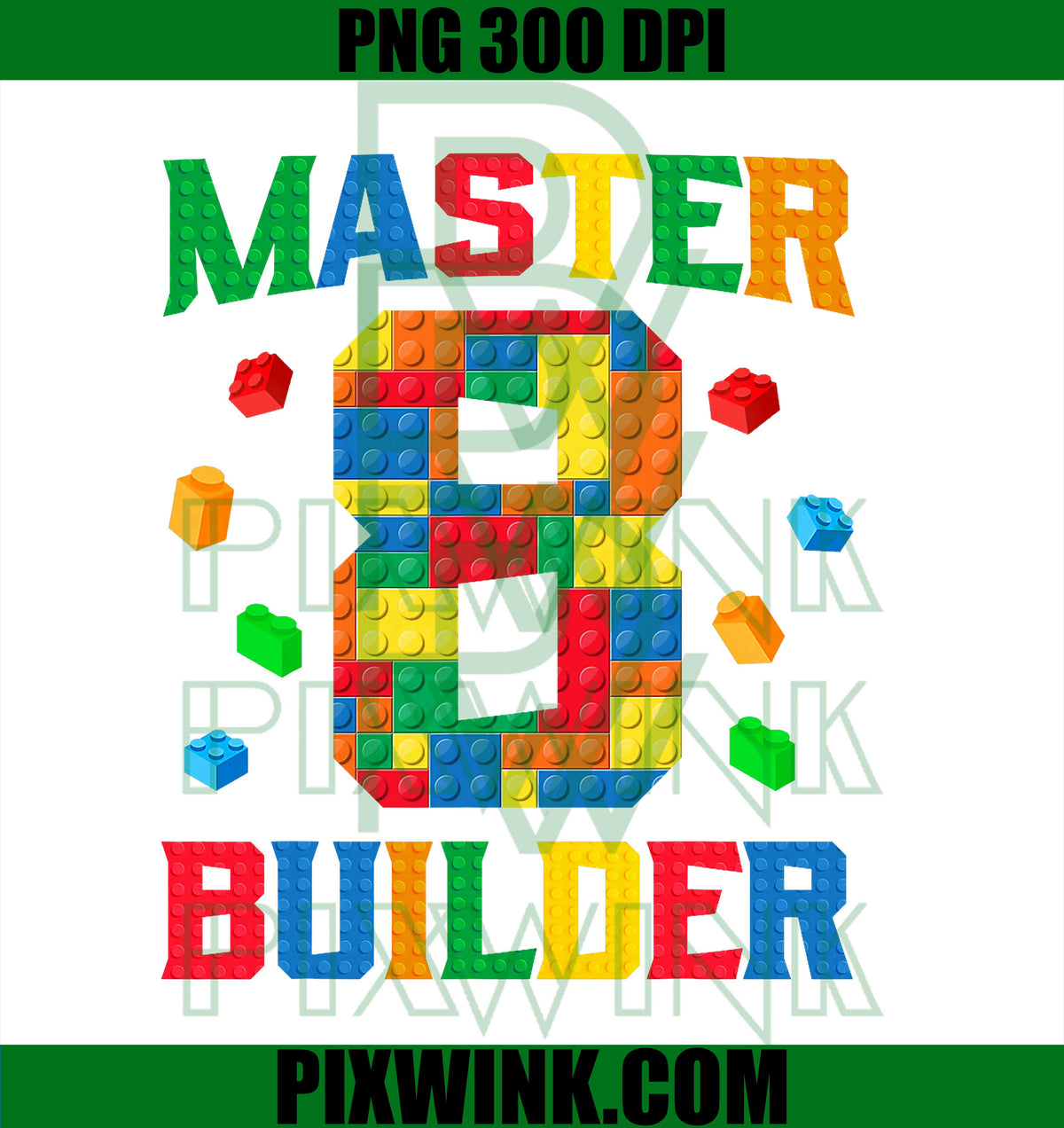 Master Builder 8th Birthday 8 Year Old Brick Building Blocks PNG